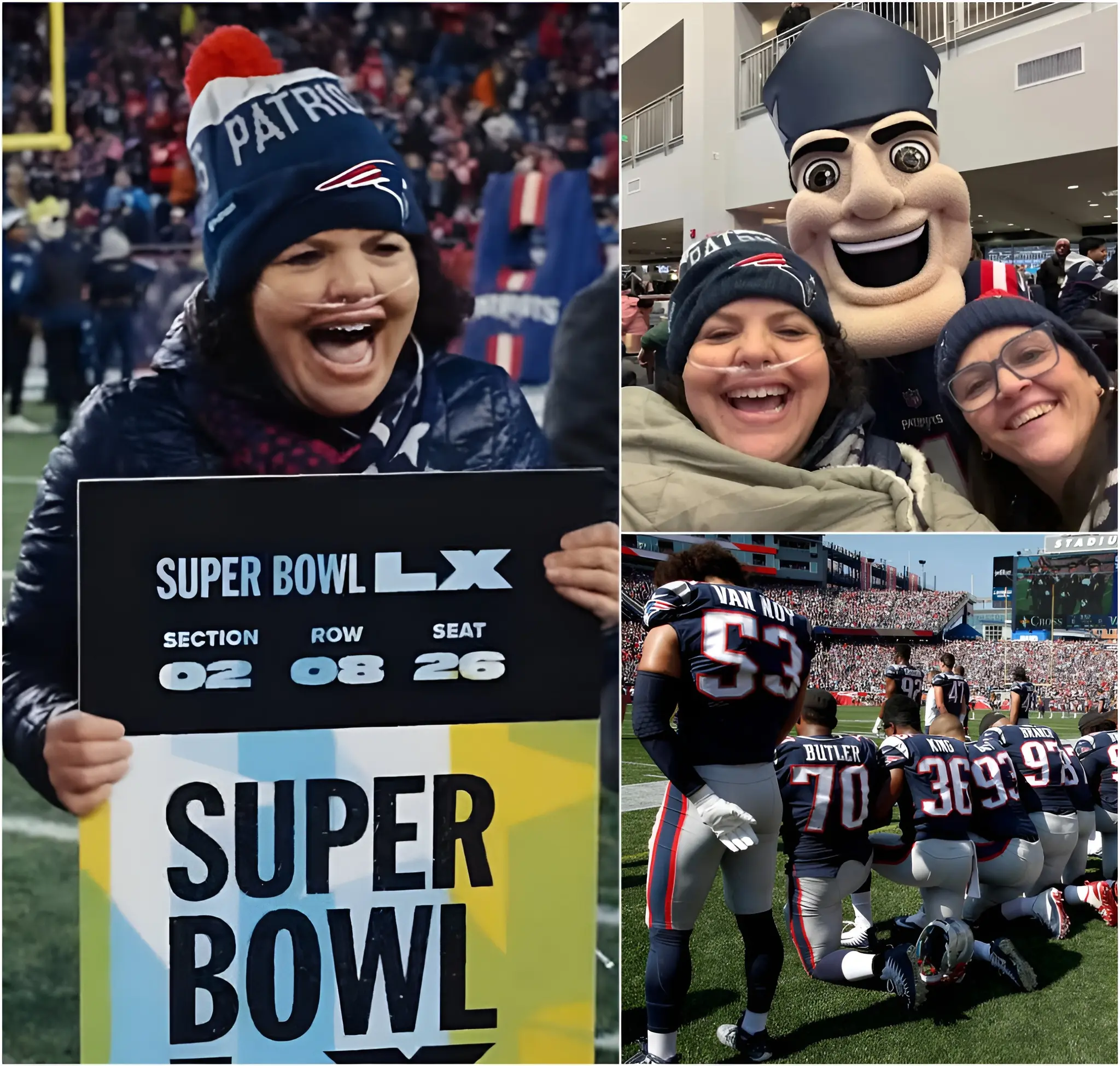 Cover Image for SAD NEWS: A dedicated 20-year Patriots fan, who passionately supported New England for two decades, tragically passed away at the age of 39 after battling stage 3 cancer. Her death came just after the Patriots clinched the AFC championship, leaving behind 6 children and 20 foster children. Her unwavering loyalty and the heart-wrenching circumstances surrounding her passing have deeply affected Patriots fans, who mourned together in solidarity. In a beautiful act of kindness, a star offensive player from the team visited her family and donated $100,000 to help cover medical and funeral expenses. đ