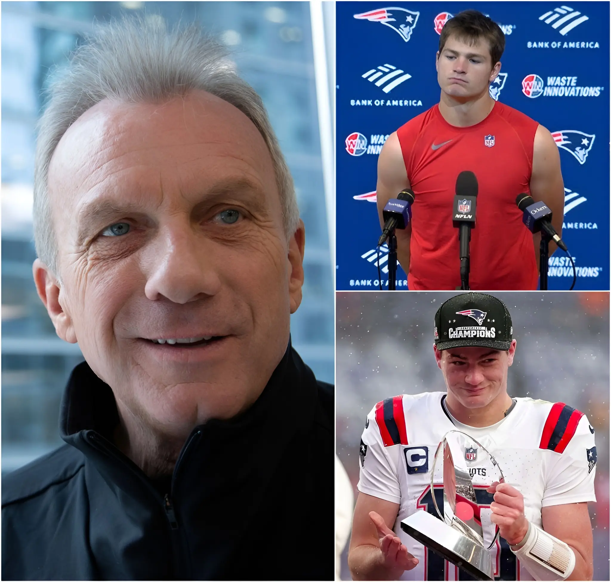 Cover Image for Four-time Super Bowl champion Joe Montana has sent a âpowerful messageâ to Patriots MVP Drake Maye following his remarkable journey leading New England to Super Bowl LX. Montana praised Maye for his leadership, poise under pressure, and ability to rise to the occasion in the biggest moments. In response, Maye humbly acknowledged Montanaâs words, expressing deep gratitude and determination to continue making Patriots Nation proud. His heartfelt reply has only further solidified his place as a beloved and inspiring figure in New England.
