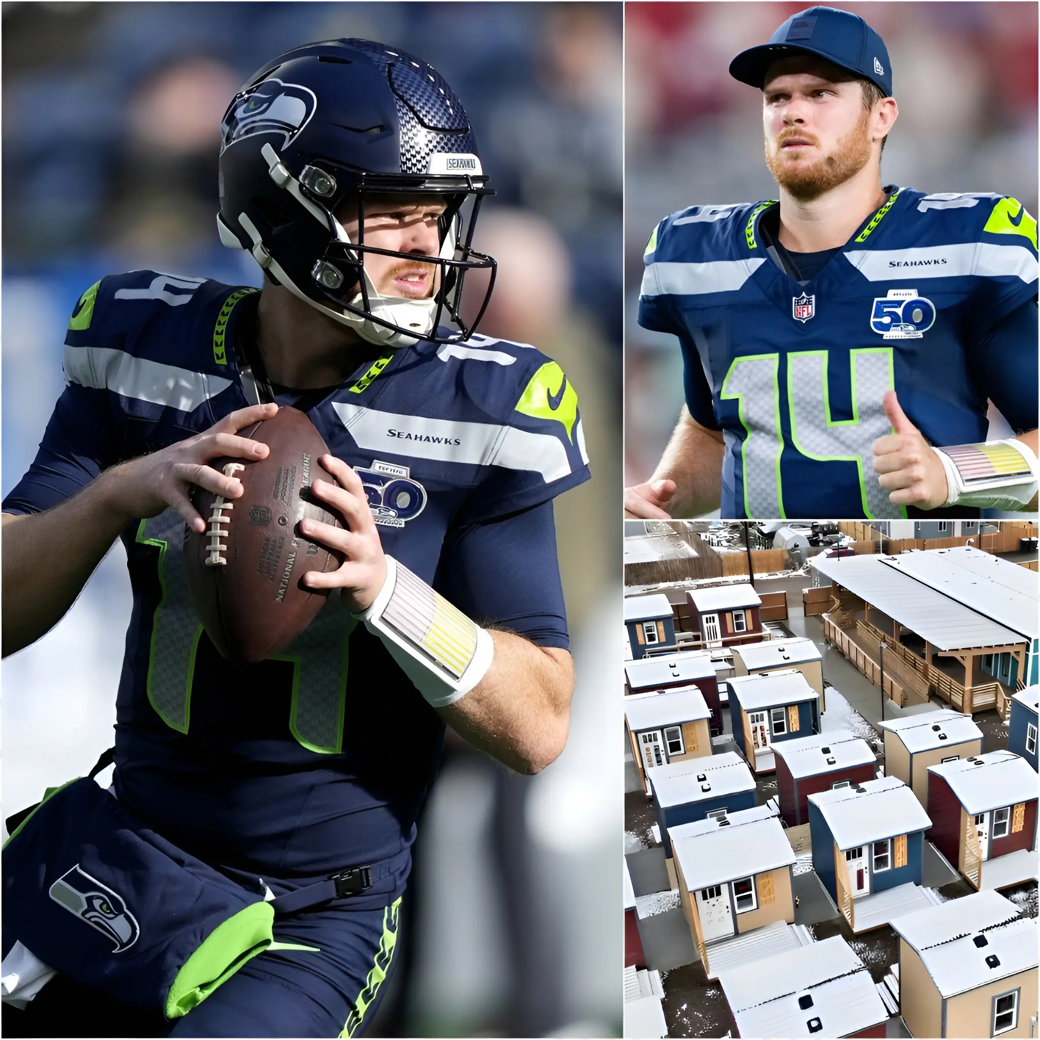 Cover Image for BREAKING NEWS: Seattle star Sam Darnold has donated his entire $2 million recent grant to build a series of homeless housing units in Seattle. The initiative will create 150 apartments and 300 beds for those in need. “I’ve seen too many people back home struggling to survive freezing nights without a roof over their heads, and I made a promise to myself that if I had the chance, I would act,” Sam said emotionally at a press conference. “No one deserves to sleep outside in that cold.”