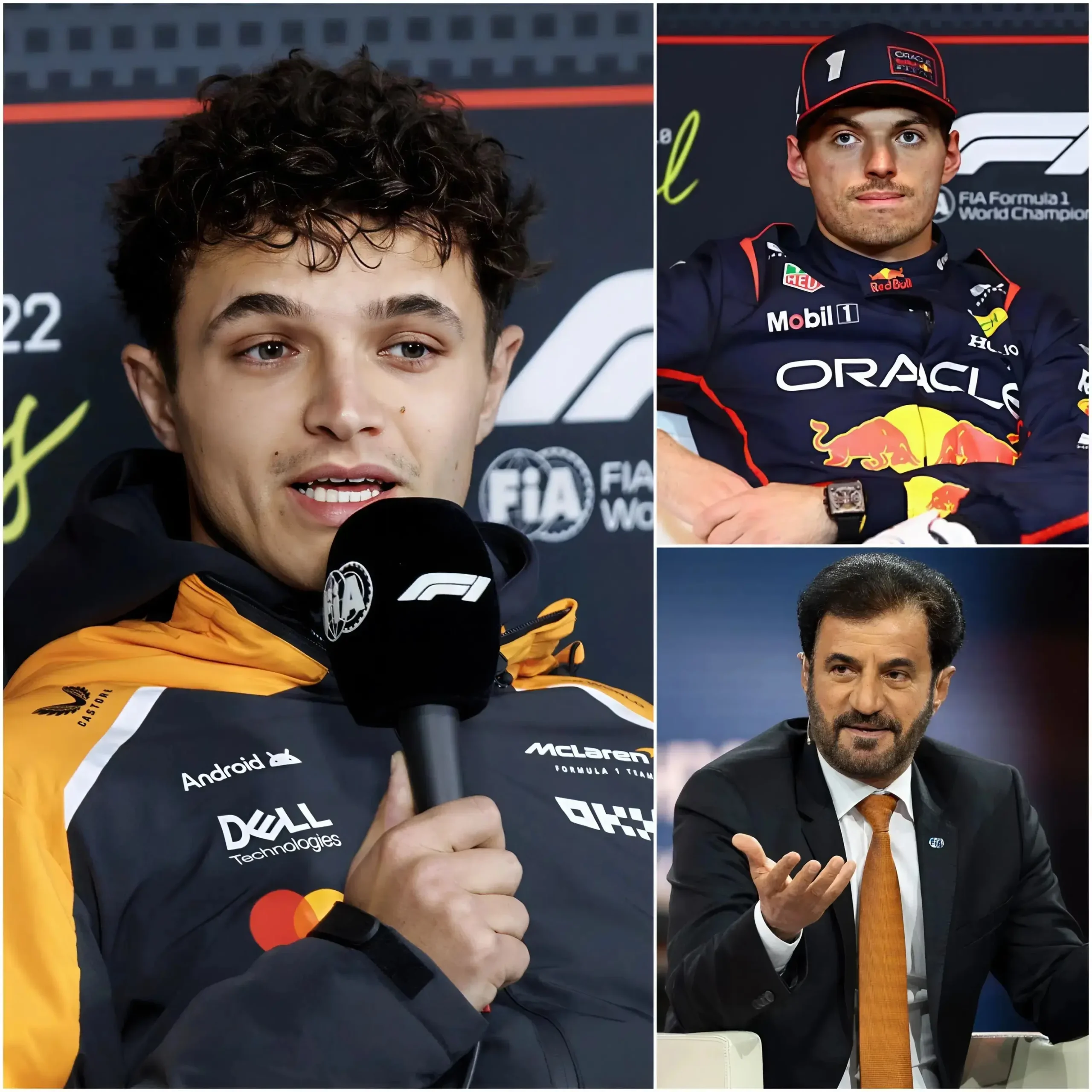 Cover Image for “BEN IK HET OF MAX VERSTAPPEN? Als de FIA ​​hem laat racen, stap ik er meteen uit!” Lando Norris verklaarde dat hij niet zou deelnemen aan het komende F1-seizoen tenzij hij publiekelijk zijn excuses aanbood voor zijn beledigende opmerkingen over zijn vader, waardoor de FIA ​​gedwongen werd snel een beslissing te nemen…