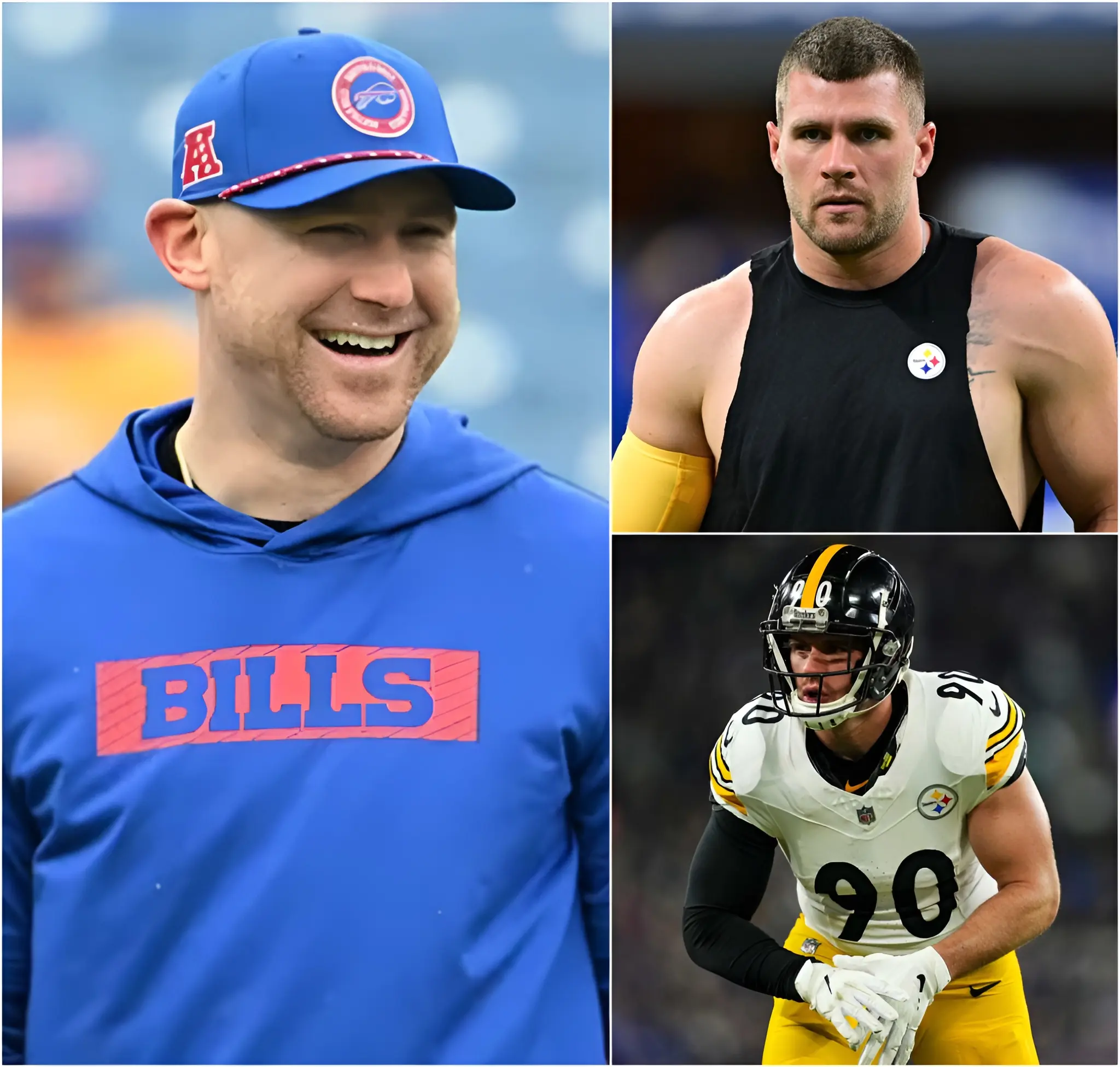 Cover Image for NFL TRANSFER MARKET SHOCKED 🚨 Reports are swirling that the Buffalo Bills have floated a surprise trade idea involving Steelers defensive star T.J. Watt, sparking massive speculation across the league. Sources claim the proposal, tied to a bold new vision under Joe Brady, included a short-term deal aimed at reshaping the Bills’ future. While details remain unconfirmed, insiders suggest the offer itself raised eyebrows inside league circles. But what has truly stunned fans and executives alike is the rumored response from T.J. Watt, which may have halted talks before they ever gained real traction.