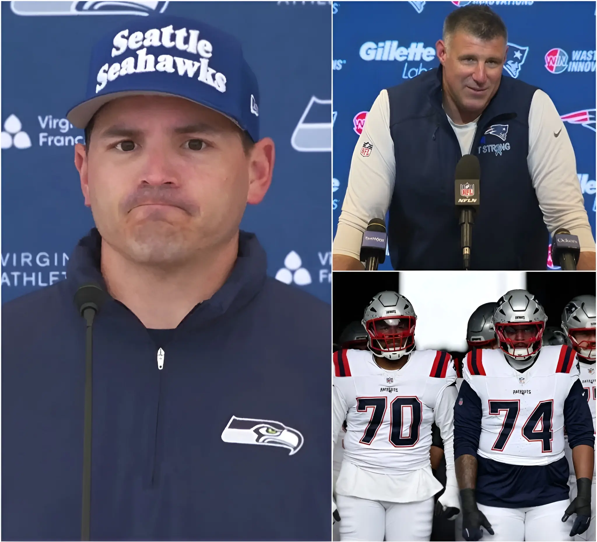 Cover Image for Mike MacDonald, head coach of the Seattle Seahawks, accused the misting system at Levi’s Stadium of being used to artificially create rain-like conditions. He claimed the system was operated through collusion between Patriots staff and the stadium organizers. According to MacDonald, the unusual weather conditions affected the Seahawks’ game plan and player performance. The accusation quickly sparked controversy across the NFL community. In response, Patriots head coach Mike Vrabel fired back strongly, dismissing the claims as baseless and unprofessional. The heated exchange has fueled intense debate among fans and analysts alike.