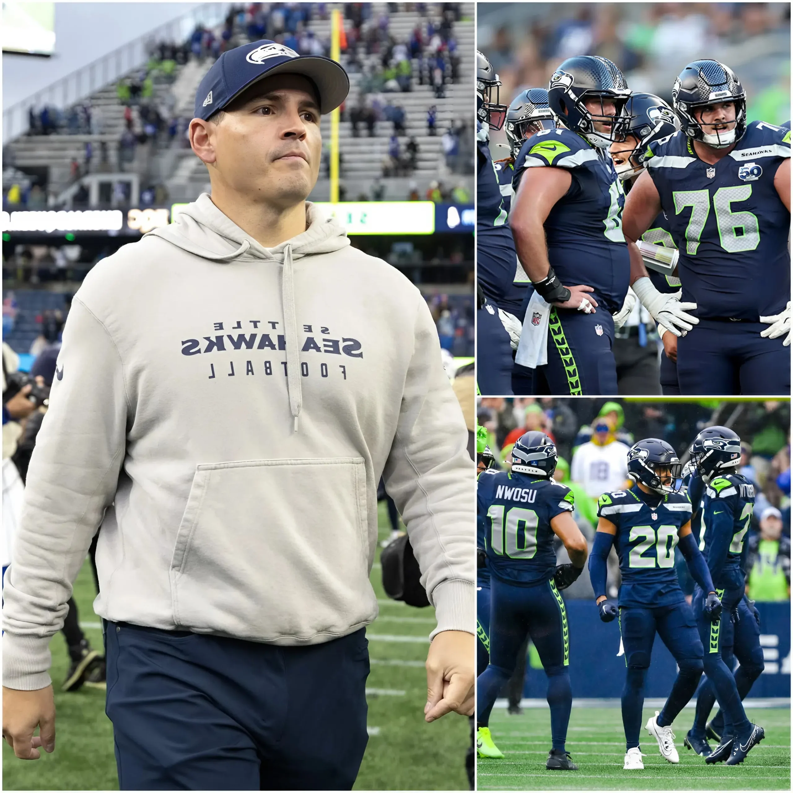 Cover Image for BREAKING NEWS: “If you think skipping practice and lying about it makes you a Seattle Seahawks player, think again—not on my court, not under my supervision.” Seattle Seahawks head coach Mike Macdonald has sent shockwaves through the football world by suspending three star players after they were caught partying at a downtown nightclub Wednesday night, just hours after missing the team’s practice earlier that day ahead of the 2025 Super Bowl against the New England Patriots, citing “health reasons.” According to internal Seattle Seahawks sources, the decision came after Mike Macdonald reviewed video footage and confirmed multiple reports verifying the players’ presence at the club.