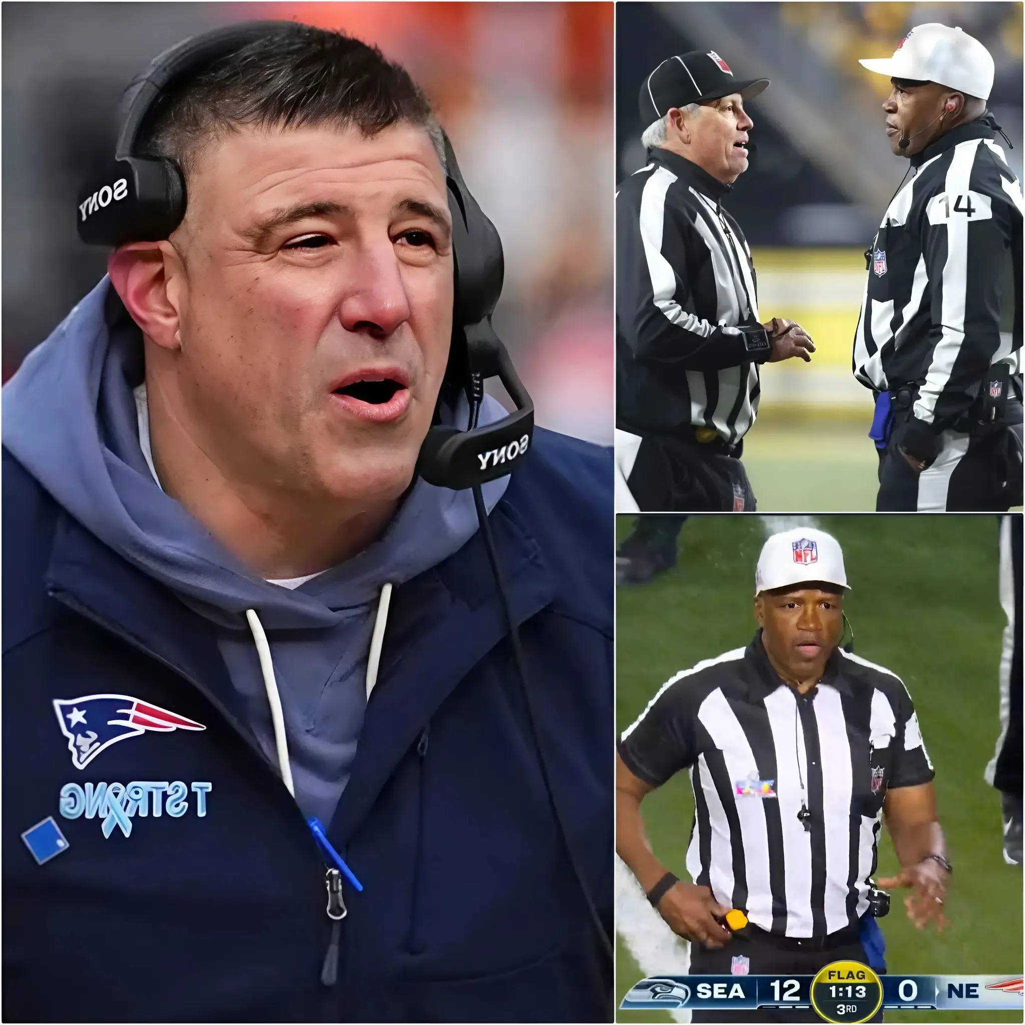 Cover Image for 🚨 BREAKING NEWS 🔴: The NFL has suspended four referees who officiated the Super Bowl clash between the New England Patriots and the Seattle Seahawks, pending a full investigation. League sources say officials failed to call multiple violations committed by Seattle during the game. Those missed calls are now believed to have had a major impact on the final outcome. The revelations have reignited outrage among Patriots fans and raised serious questions about the fairness of the championship result.
