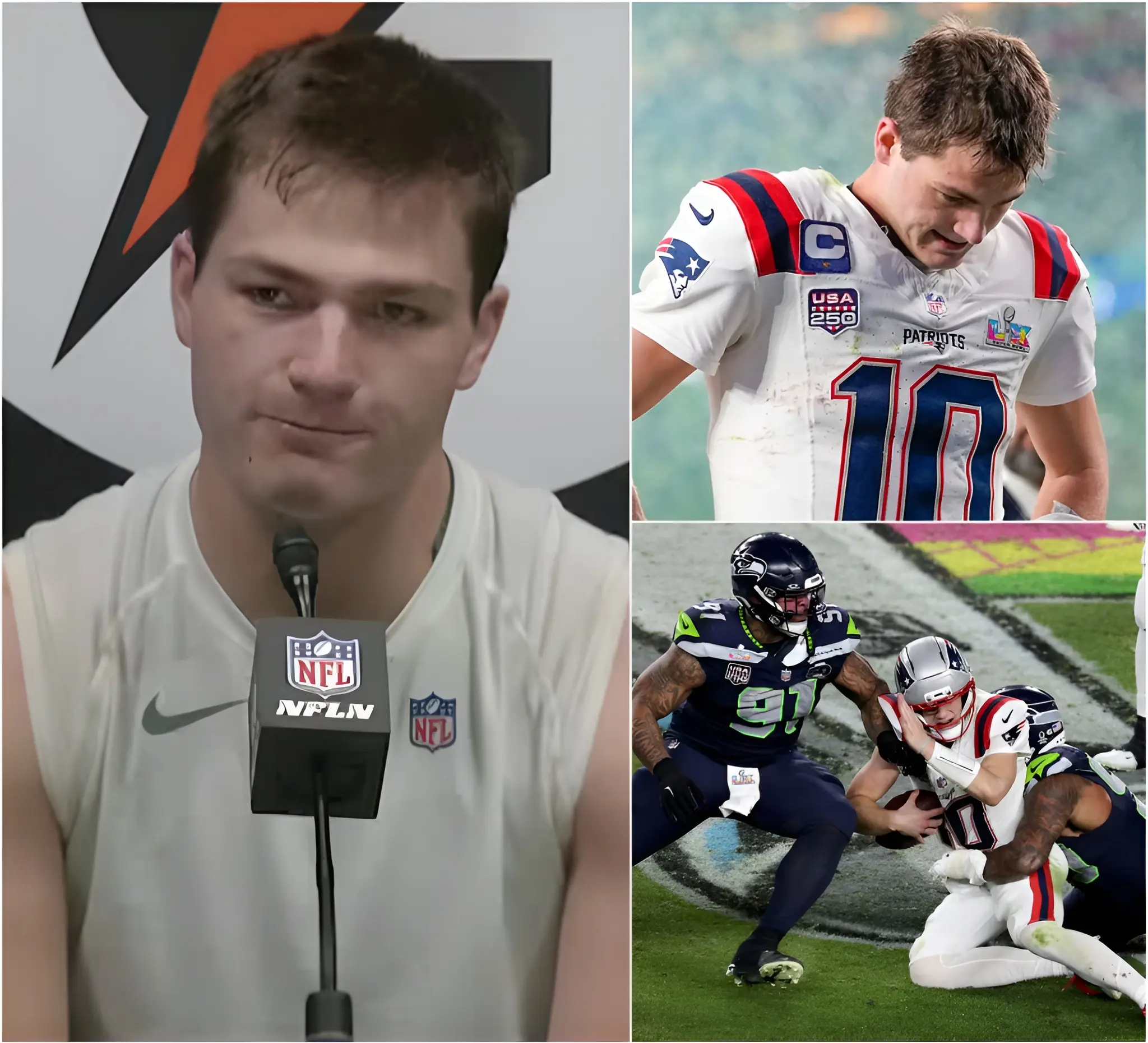 Cover Image for “Sorry to all New England fans, this is on me. Because of my poor performance, the team lost!” Patriots star Drake Maye spoke with raw emotion after returning to New England following the 29–13 loss to the Seahawks in Super Bowl LX, admitting that he failed to live up to expectations and take responsibility in crucial moments. He said he deeply feels the disappointment of the fans and is ready to work harder to repay the love and support they give the team. Maye also emphasized that this defeat is a valuable lesson for both himself and the entire squad, one that will drive them to come back stronger next season.