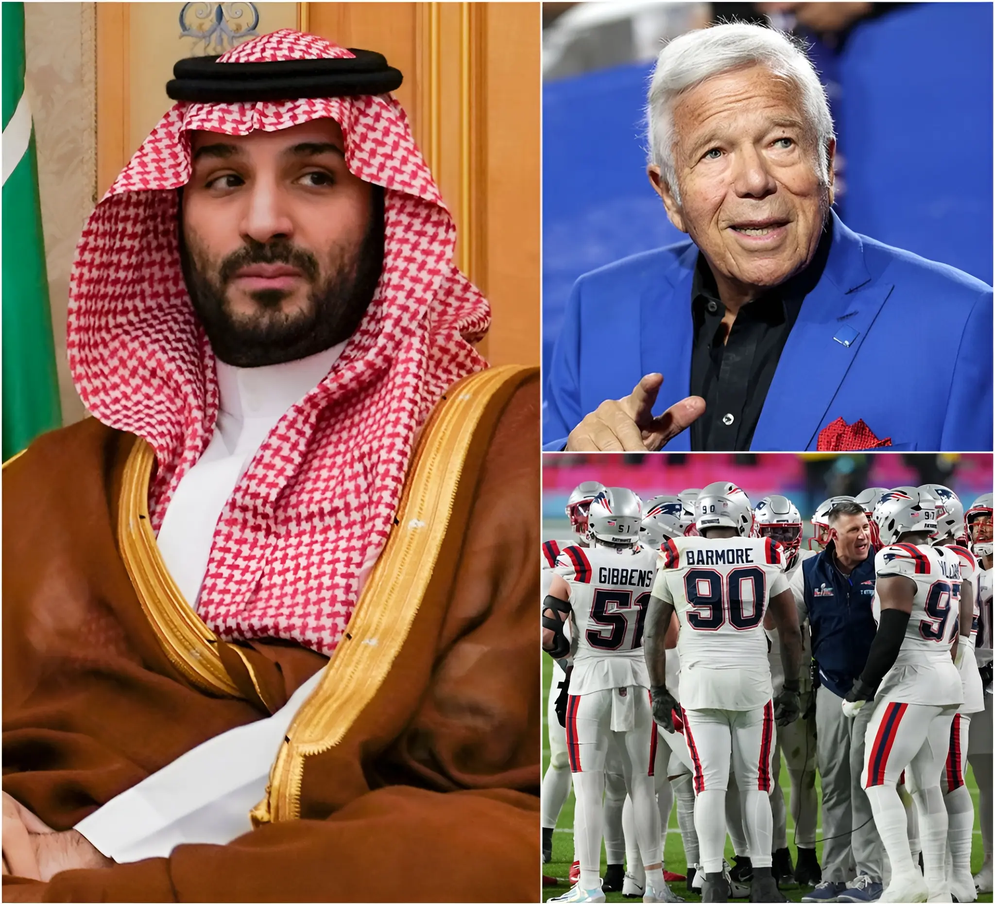 Cover Image for “GIVE ME THE NEW ENGLAND PATRIOTS AND I WILL TURN THEM INTO THE MOST DAZZLING GALAXY IN THE HISTORY OF AMERICAN FOOTBALL…” Mohammed Al Saud, the Saudi billionaire and chairman of the Public Investment Fund (PIF), has boldly declared his intent to acquire the New England Patriots. In a stunning move, he has unveiled the ENORMOUS sum he’s willing to pay to take control of the iconic franchise. Alongside the financial bombshell, he revealed an AMBITIOUS, COMPREHENSIVE plan to overhaul the roster from top to bottom, vowing to restore dominance, attract elite talent, and propel the Patriots into a new era of unprecedented glory that would send shockwaves across the entire NFL.