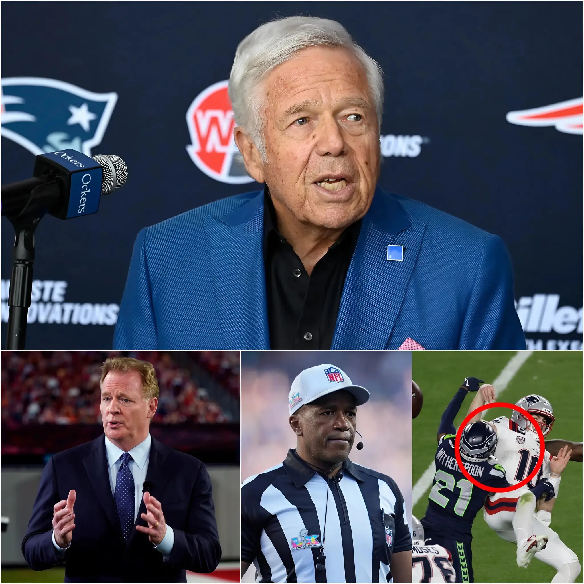 Cover Image for BREAKING NEWS: New England Patriots President Robert Kraft has announced his intention to formally appeal to the NFL, alleging biased officiating in favor of the Seattle Seahawks in Super Bowl LX. He claims several crucial decisions altered the game’s outcome and severely harmed the Patriots’ interests. This move immediately plunged the NFL into a new controversy. However, NFL Commissioner Roger Goodell immediately issued a statement that shocked both the Seattle Seahawks and the New England Patriots 👇👇