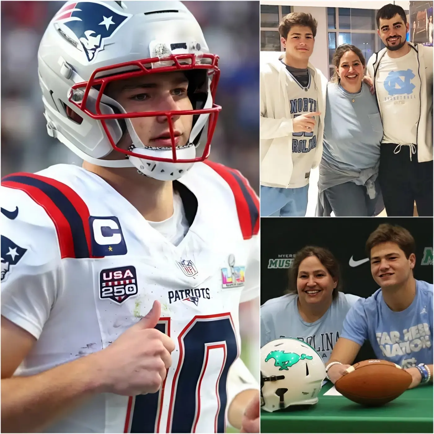 Cover Image for GOOD NEWS: Although the New England Patriots fell short in Super Bowl LX, quarterback Drake Maye donated half of his season bonus money to help his parents fulfill the dreams they had long held dear. âFrom a young age, my parents believed in me unconditionally and sacrificed so much so I could pursue my passion for football, even when others thought I wasnât good enough. Thanks to their unwavering support and boundless love, today Iâve become the champion they always dreamed of and were so proud of. Now itâs my turn to help them live their own dreamsâthe things they set aside to raise the four of us brothers.â Mayeâs heartfelt words brought his motherâAimee Mayeâto tears, and she replied with five deeply moving words that left everyone choked up.