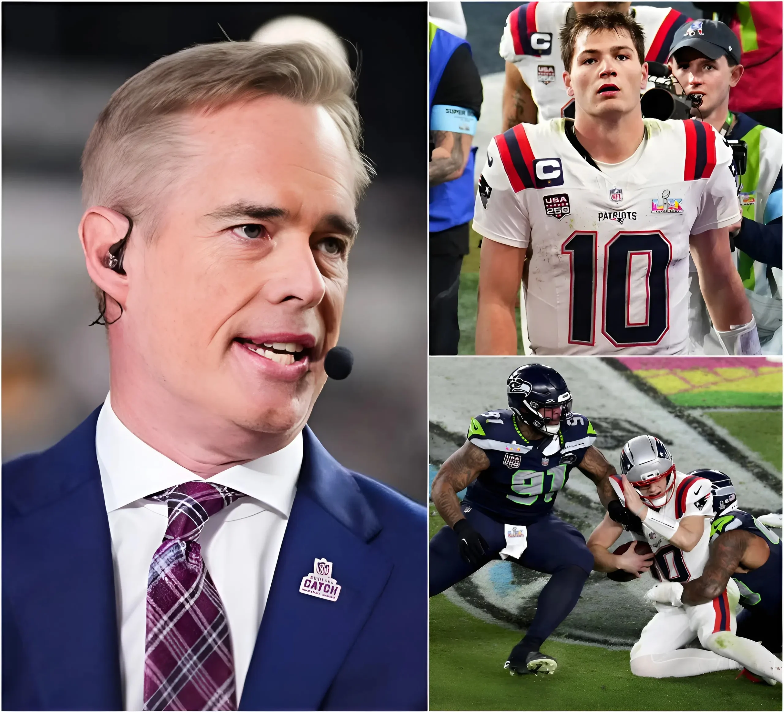 Cover Image for SHOCKING NEWS: Commentator Joe Buck was reportedly fired by ESPN immediately after Super Bowl LX due to remarks considered offensive toward the Patriots, particularly targeting quarterback Drake Maye. His controversial statements quickly sparked intense backlash from fans across social media platforms. ESPN is said to have acted swiftly in order to protect the network’s image and professional standards. The incident has instantly become a major flashpoint of debate within the American sports media landscape.