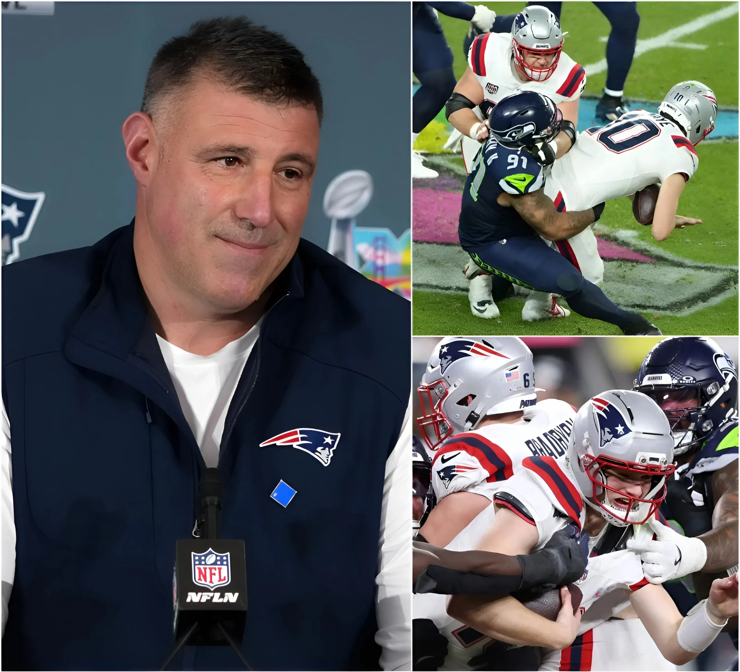 Cover Image for EARTHQUAKE IN NEW ENGLAND: Mike Vrabel Ready to Trade Three Patriots Stars After Super Bowl Collapse. Just when fans thought the pain of the Super Bowl loss couldn’t get any worse, Mike Vrabel dropped a bombshell that has shaken the entire franchise. In a fiery post-game response, the Patriots head coach revealed he is prepared to trade three key players, signaling that drastic change is coming to Foxborough. Insiders say the locker room was left stunned, with tension rising as speculation spreads about who could be on the chopping block. Is this the ruthless reset the Patriots need, or the spark that could ignite a full-blown internal storm?