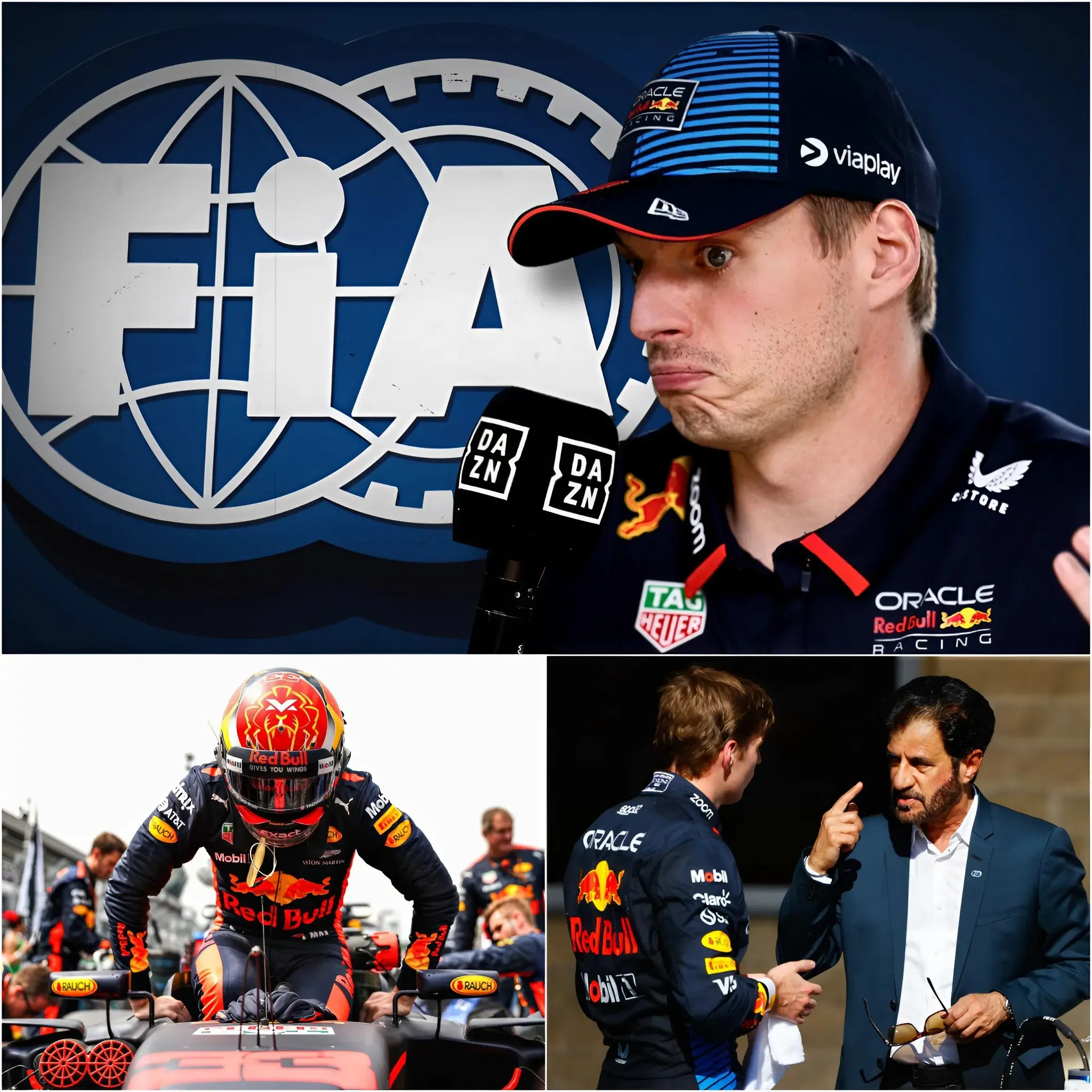 Cover Image for “Verbied me en kijk wat er gebeurt!” — Max Verstappen’s explosieve bedreiging laat de FIA sprakeloos achter tijdens de Grand Prix van Australië! In een gespannen conflict ging Verstappen zonder aarzelen de confrontatie aan met de organisatoren, waarbij hij verklaarde dat de gevolgen niet zouden zijn zoals ze denken als hij werd verboden. Deze dreiging deed de hele wereld van de autosport bevriezen en liet iedereen zich afvragen of de FIA durft om de F1-kampioen aan te pakken.
