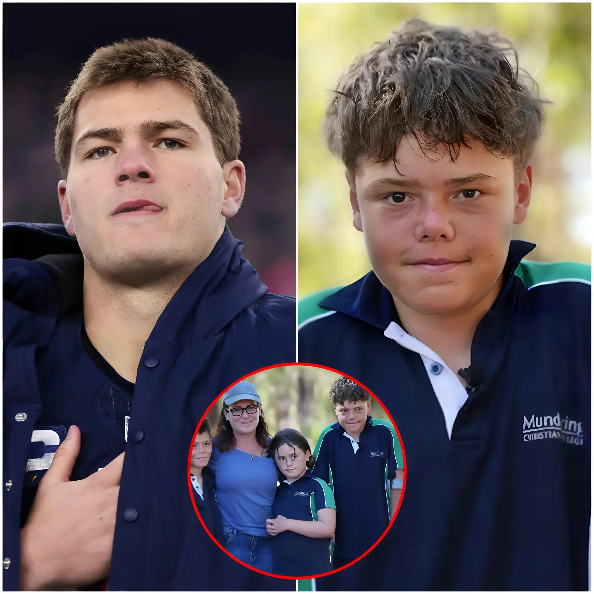 Cover Image for đš SHOCKING NEWS FROM AUSTRALIA: New England Patriots superstar Drake Maye announced he will fully fund the tuition for the âprodigyâ who swam for four hours to save his familyâs lives. âHeâs more talented than all the professional athletes!â he declared. However, upon seeing the enormous sum of money, the boyâs act of ârepayingâ Drake with a handwritten letter brought the NFL superstar to tears. The harsh truth about the boyâs family circumstances is gradually revealed, shocking the entire nation⊠đđ