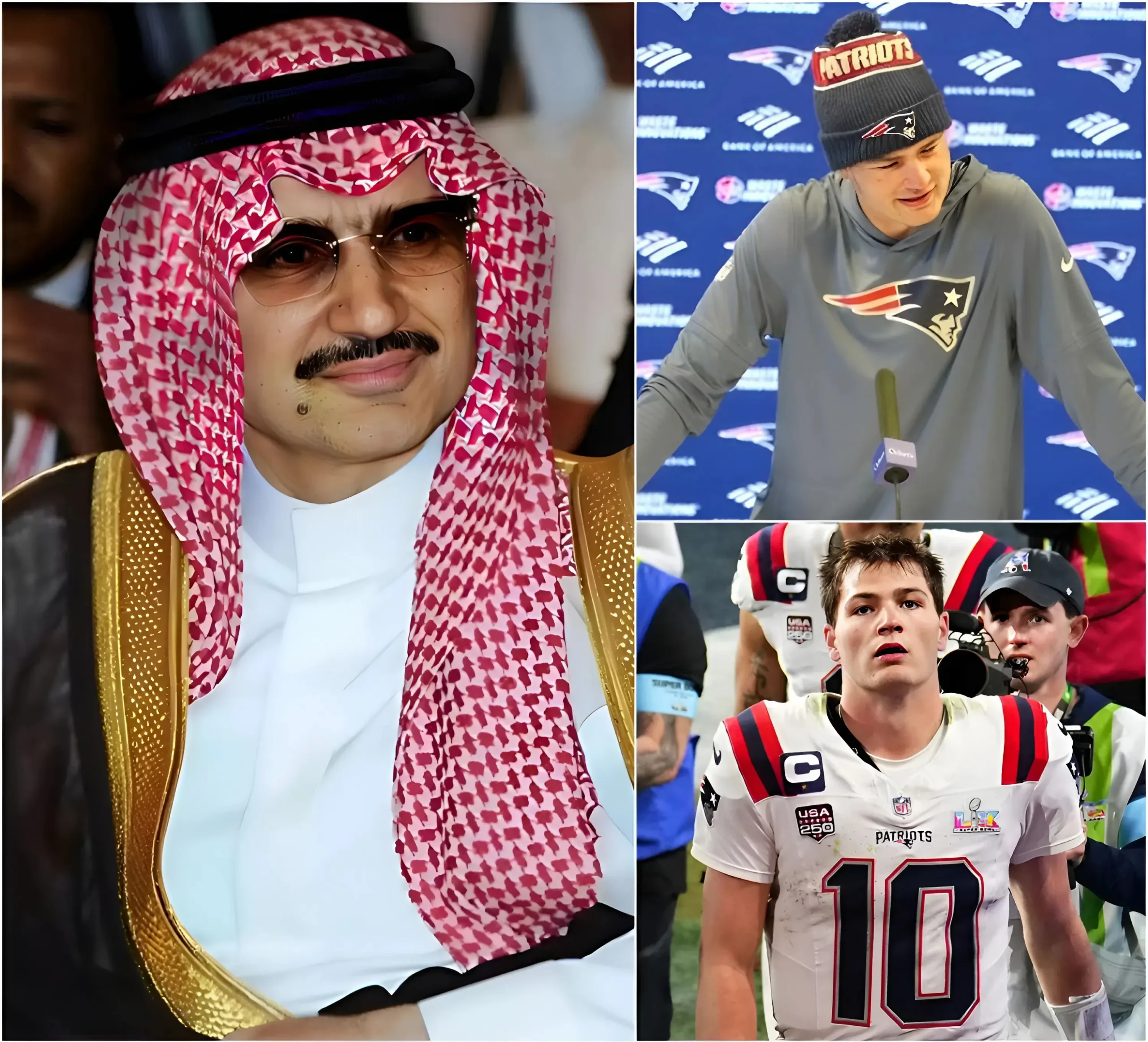 Cover Image for âI am a father, and I will do everything I can to make my daughter happy. Drake Maye, you inspire my daughter Aisha. Iâm prepared to offer $15 million for the No. 10 jersey you just woreâitâs more than fabric, itâs a symbol of passion. Please, contact me.â With that extraordinary message, Sheikh Khalid Al-Rashid, the billionaire oil magnate, stunned the sports world by attempting to purchase the iconic jersey as a birthday gift for his devoted daughter. But within seconds, Drake responded with heartfelt words no one expectedâwords so genuine and humble that they moved young Aisha to tears and proved that true greatness goes far beyond the field.