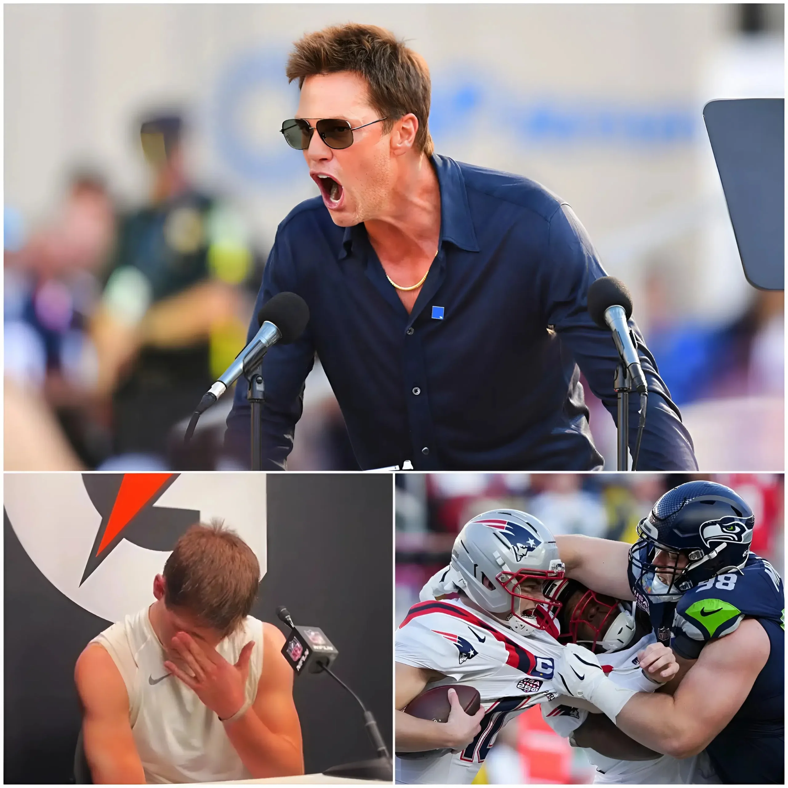 Cover Image for đ¨ BREAKING: Tom Brady has ignited a firestorm across the league after fiercely defending Drake Maye. âWhatâs happening to Drake Maye is a crime against American football,â Brady declared, condemning the harsh criticism aimed at the 23-year-old quarterback. He then delivered a chilling 12-word warning that reportedly sent shockwaves through the entire National Football League. Just five minutes later, the accused party fired back â pushing the controversy to a boiling point.