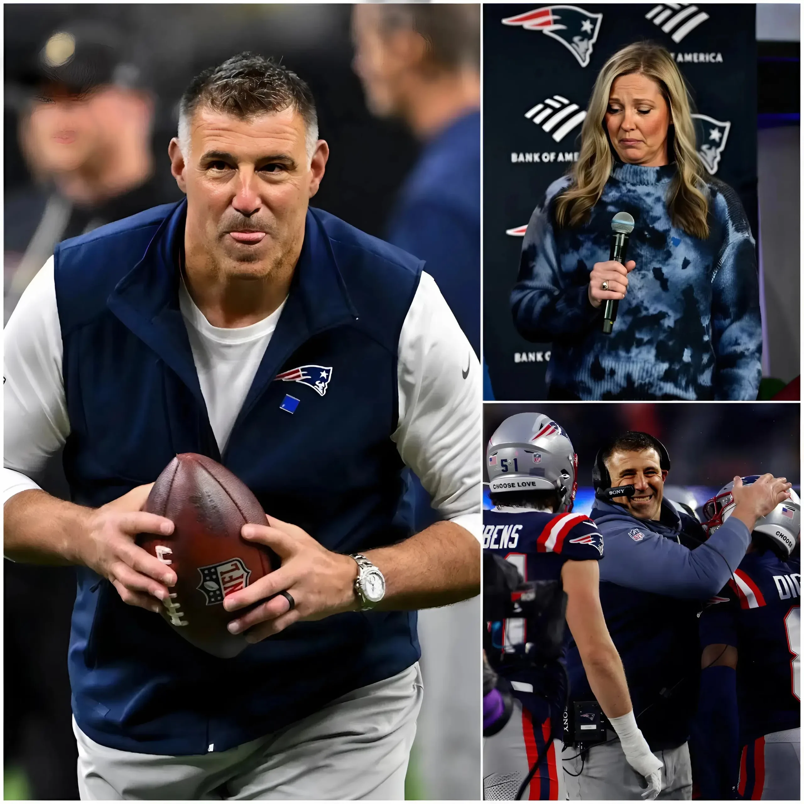 Cover Image for The New England Patriots fan community has united in heartfelt support of Mike Vrabel as he faces new health challenges, after his wife Jen Vrabel spoke publicly. âIâm grateful for everyoneâs support, I truly appreciate it,â Vrabel shared, âbut right now my focus is on my family and getting through this.â Messages of strength have poured in from across the league, showing that beyond the game, football remains a family bound by loyalty and compassion.