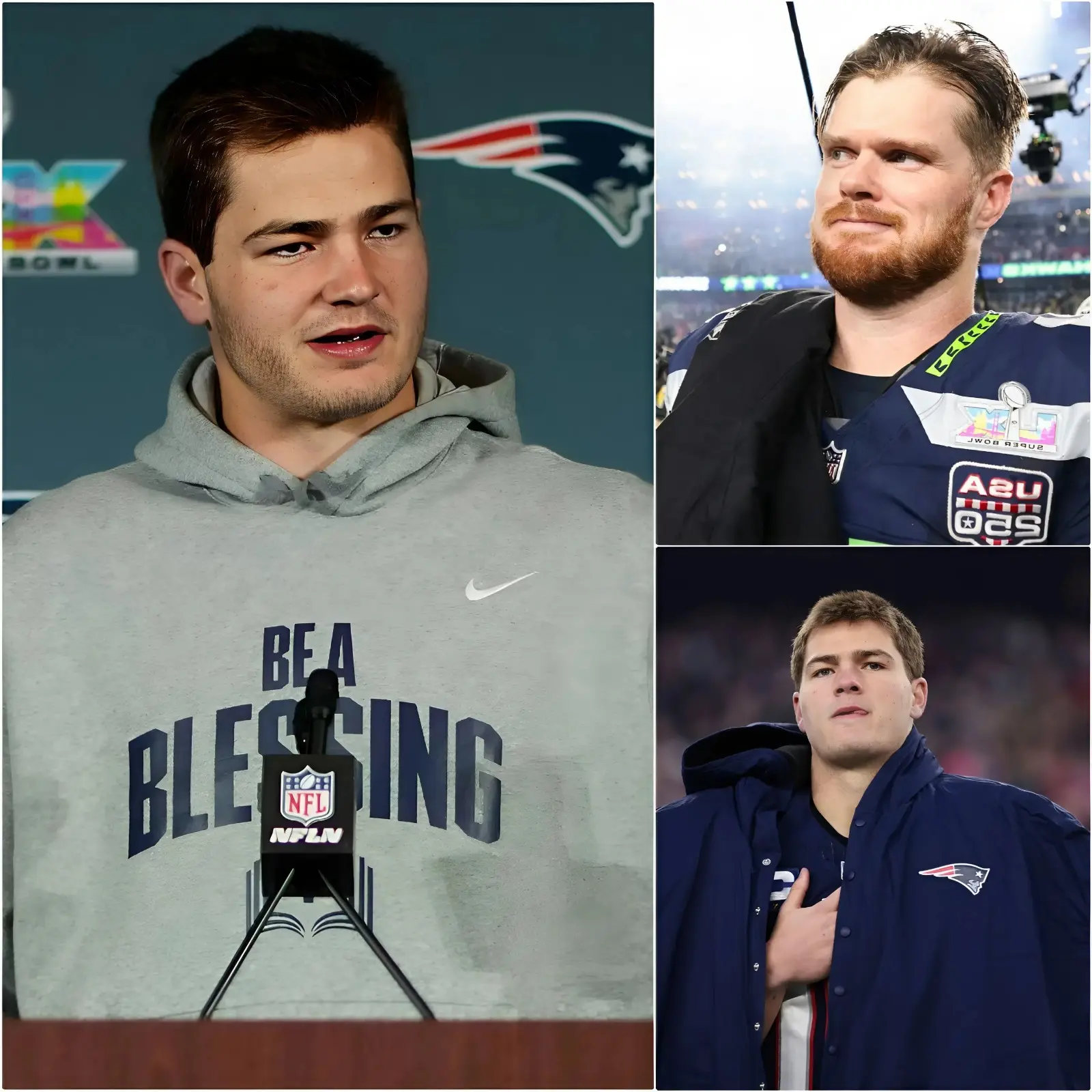 Cover Image for “The New England Patriots are not worthy of my talent. Joining the Patriots would only be a step backward in my career…” — Seattle Seahawks star Sam Darnold publicly mocked the Patriots, showing his contempt for the club and calling them a “cheating club” when a reporter asked if he would consider joining the Patriots. Immediately afterward, New England Patriots quarterback Drake Maye stood up to defend his team and fired back with a response of exactly 12 words, leaving Sam Darnold speechless, embarrassed, and ridiculed in public… See all the details below 👇👇