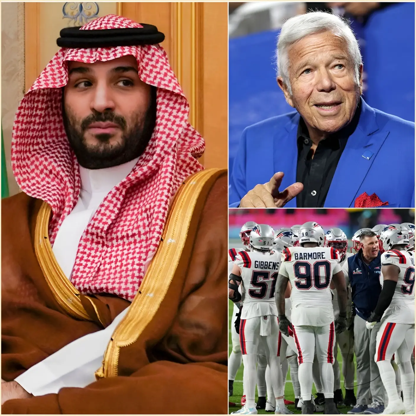 Cover Image for “GIVE ME THE NEW ENGLAND PATRIOTS AND I WILL TURN THEM INTO THE MOST DAZZLING GALAXY IN THE HISTORY OF AMERICAN FOOTBALL…” Mohammed Al Saud, Saudi billionaire and chairman of the Public Investment Fund, has reportedly declared in a jaw-dropping bid to acquire the iconic franchise. He unveiled an eye-watering offer said to eclipse recent NFL valuations, signaling a willingness to shatter financial records to gain control. Beyond the staggering price tag, he outlined an aggressive, top-to-bottom transformation plan focused on elite recruitment, infrastructure investment, and global brand expansion. If realized, the proposal could redefine the Patriots’ future and send seismic shockwaves through the entire league.