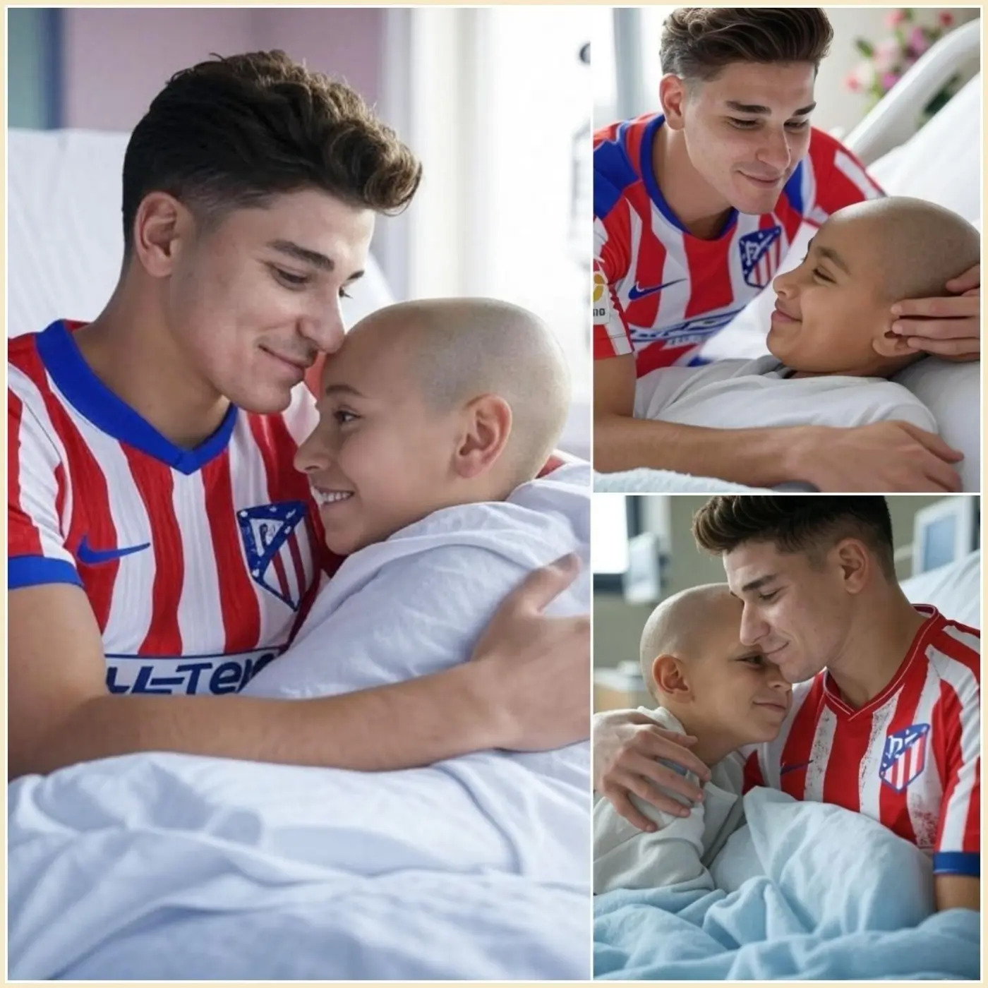 Cover Image for ❤ HACE 10 MINUTOS:NOTICIA DE ÚLTIMA HORA: Un niño de 7 años que lucha contra un tumor cerebral maligno tenía un último deseo: poder hablar por teléfono con su ídolo, Julián Álvarez. Pero lo que Julián Álvarez hizo por él fue mucho más que una simple llamada; fue un gesto muchísimo mayor que dejó en shock al hospital entero y a la familia del pequeño. 👇