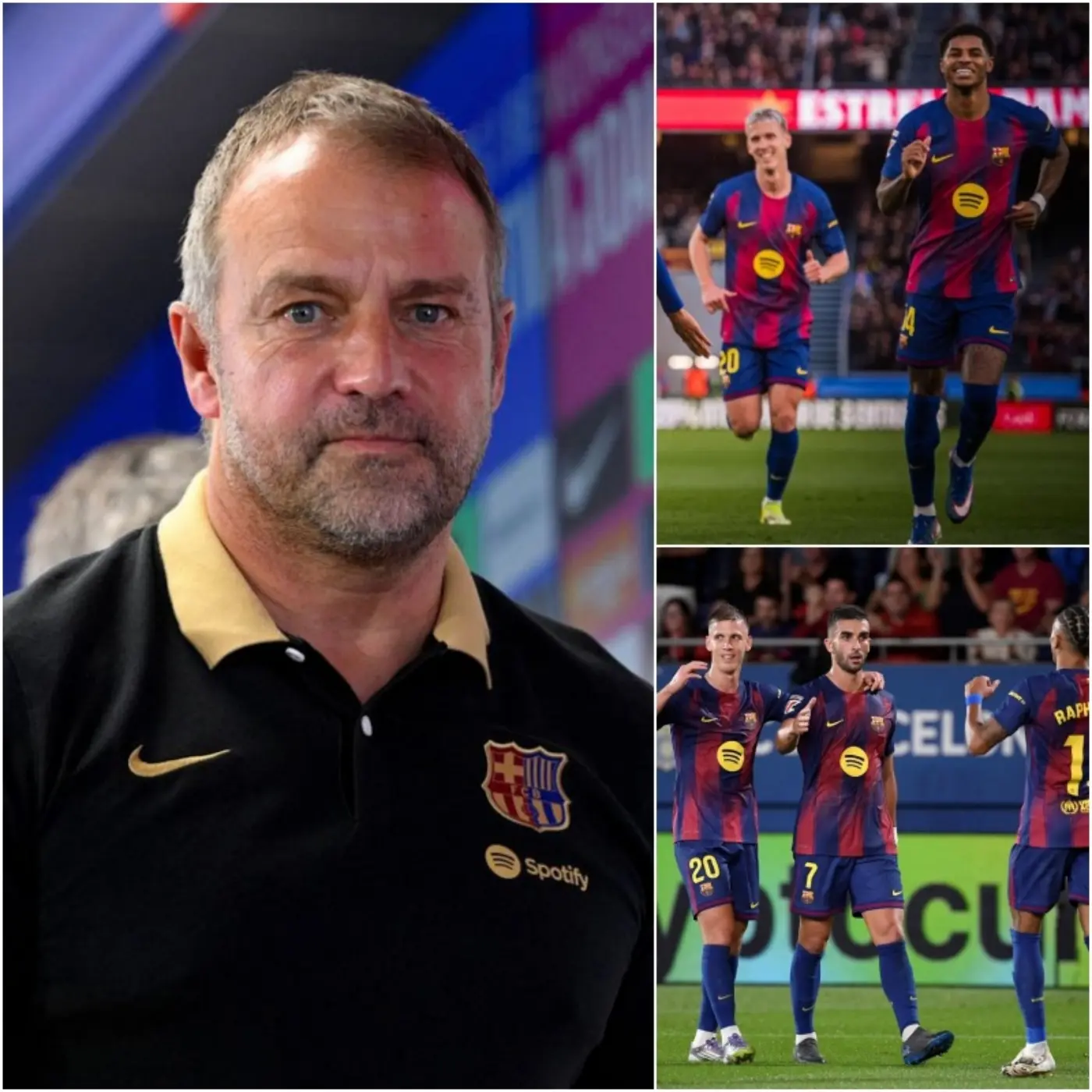 Cover Image for 🚨🚨 ¡Un desarrollo sorprendente antes de la fase más peligrosa! ¡Un gran avance en el Camp Nou… Hansi Flick recibe una noticia alegre que cambia las tornas con la llegada de dos nuevos fichajes para rescatar al Barcelona en el momento decisivo de la temporada y desbaratar los cálculos de sus rivales! 😱 Todos los detalles y los nombres de los fichajes se encuentran en el primer comentario 👇👇