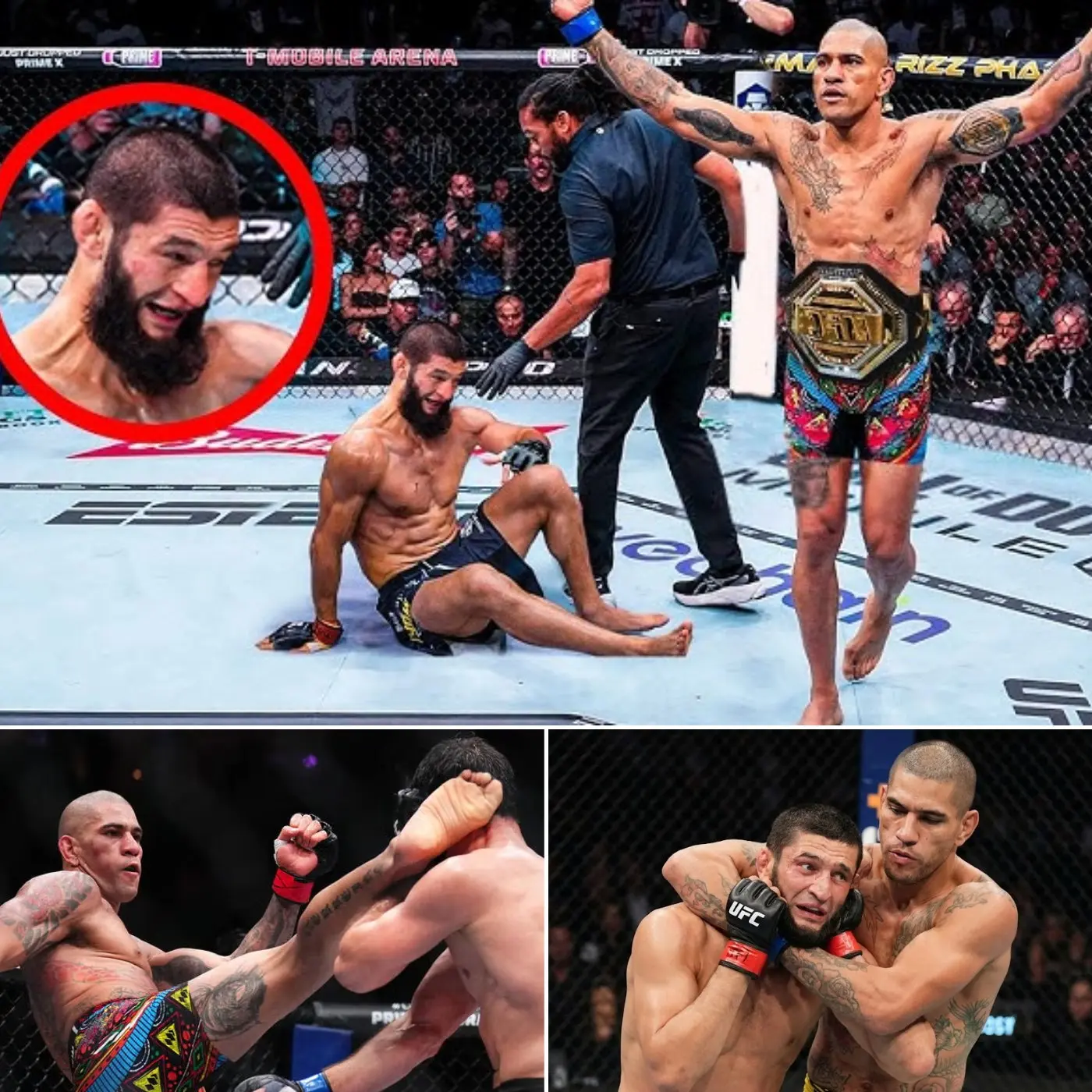 Cover Image for “He Believed Victory Was His…” — Alex Pereira Stuns Khamzat Chimaev with a Devastating Knockout in the Third Minute