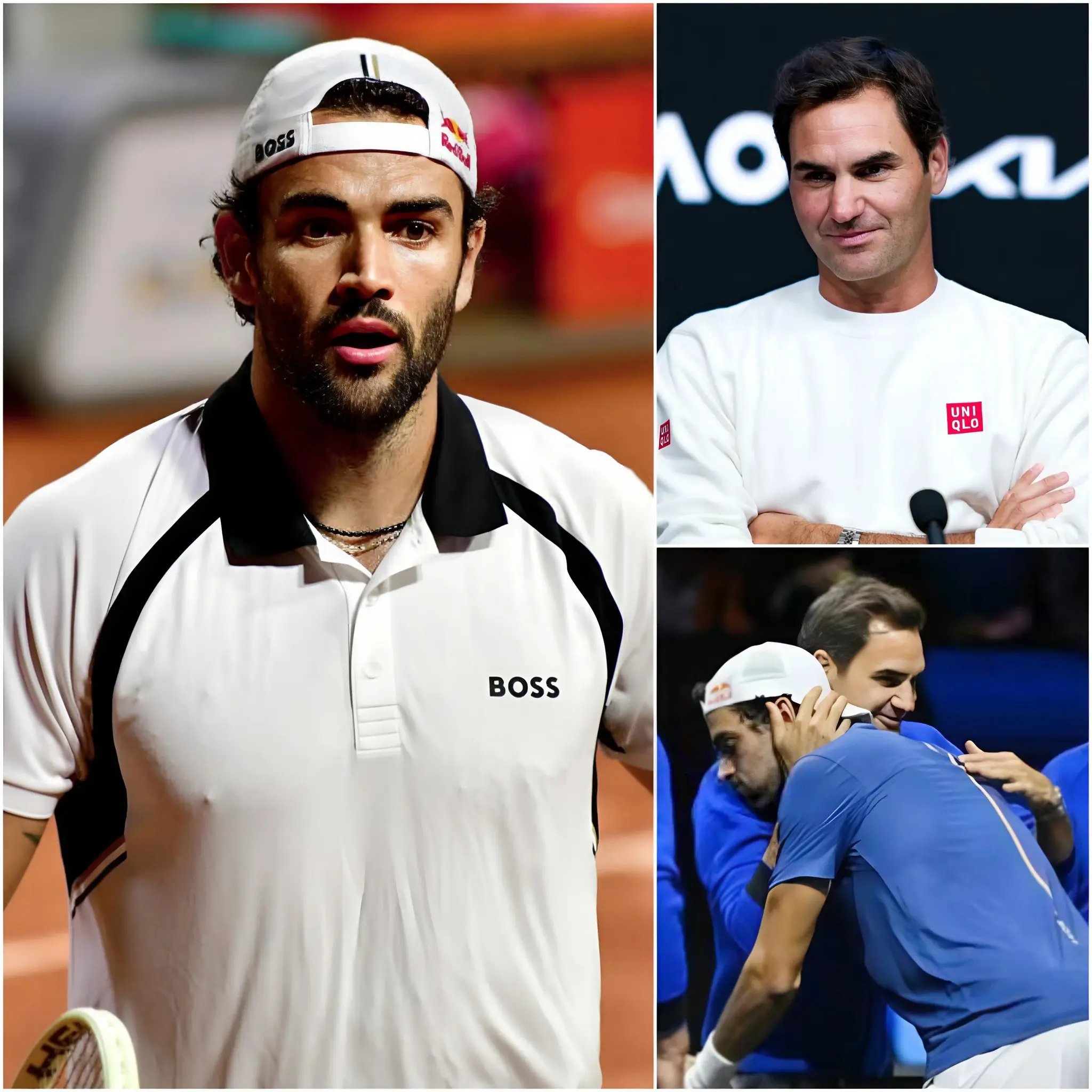 Cover Image for 🎾❤️ Per proteggere Sinner dall’ondata di critiche dopo l’eliminazione precoce al Rio Open, la leggenda del tennis Roger Federer è intervenuta con parole forti in sua difesa: «Matteo ha solo 29 anni, sta guidando la nuova generazione. Ha perso due partite consecutive? Non è una crisi, è qualcosa di assolutamente normale nella carriera di qualsiasi grande campione. Anch’io sono uscito presto da molti tornei dopo aver vinto titoli importanti, e ci sono stati momenti in cui la gente diceva che ero “finito”. È successo anche a Novak, è successo anche a Rafa.» Queste parole hanno ricevuto milioni di elogi dai tifosi italiani, ma ciò che ha davvero commosso il mondo intero è stata la risposta piena di gratitudine di Matteo Berrettini nei confronti di Federer.