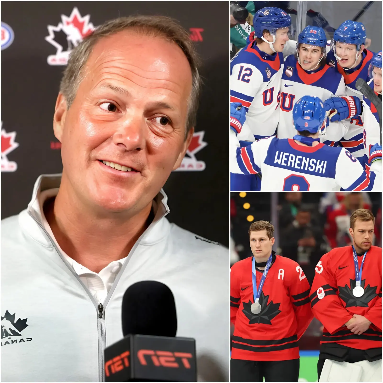 Cover Image for đš âVerschwinde, du BetrĂŒger!â Nur Sekunden nach der vernichtenden 1:2-Niederlage nach VerlĂ€ngerung gegen die USA in der Santagiulia Arena im Finale um die Goldmedaille im Eishockey der Olympischen Winterspiele 2026 in Mailand-Cortina zeigte Kanadas Cheftrainer Jon Cooper â mit vor Wut und UnglĂ€ubigkeit glĂŒhendem Gesicht â direkt auf US-KapitĂ€n Auston Matthews und beschuldigte den amerikanischen AnfĂŒhrer lautstark des Betrugs. Er forderte sogar, dass die IIHF und das IOC das entscheidende Tor in der VerlĂ€ngerung umgehend ĂŒberprĂŒfen sollten. Die Spannung in der Arena war greifbar, als die Kameras heranzoomten und die Spieler beider Mannschaften zwischen Jubel und Empörung wie erstarrt dastanden. Dann, kaum fĂŒnf Minuten spĂ€ter, im Blitzlichtgewitter Dutzender Fernsehkameras und vor Millionen von Zuschauern weltweit, hob Auston Matthews langsam den Kopf, fixierte den Blick ĂŒber das Eis und antwortete mit genau 15 messerscharfen Worten. Die amerikanische Menge brach in tosenden Jubel aus, wĂ€hrend die kanadische Bank fassungslos dastand, die Gesichter vor UnglĂ€ubigkeit bleich, gezwungen, die Qual der Niederlage zu ertragen, als sich einer der dramatischsten Momente in der Geschichte des olympischen Eishockeys vor den Augen der Welt abspielte.