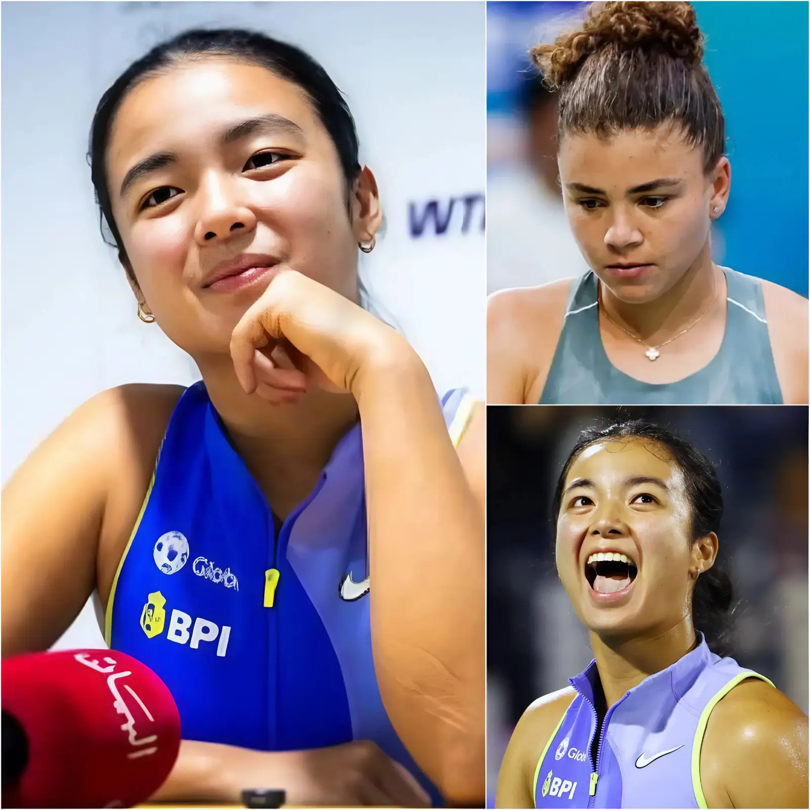 Cover Image for 🚨 5 MINUTES AGO: Jasmine Paolini burst into tears right on the court, revealing the reason for her crushing defeat to Alexandra Eala: “Maybe I don’t deserve to be here anymore…” Jasmine’s words broke the hearts of millions of tennis fans around the world. But the moment that made the entire tennis community cry came immediately afterward. Alexandra Eala, instead of quickly leaving the court as usual, approached Jasmine directly—who was sitting next to the bench at the time, sobbing. Without saying a word, Eala gently placed a hand on her opponent’s shoulder. And then, suddenly… Jasmine completely broke down. From small sobs, she exploded into loud, uncontrollable crying. She couldn’t hold it in any longer. She could only hold Eala tightly. The entire stadium rose to its feet, applauding nonstop, and many spectators cried along with them.