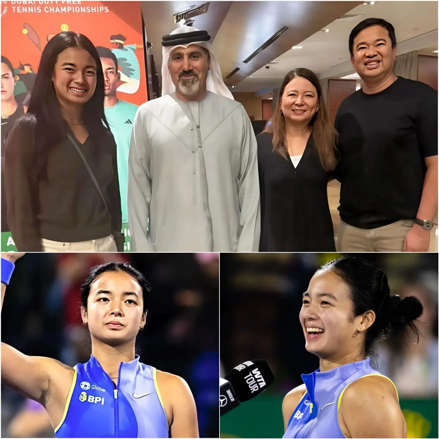 Cover Image for GOOD NEWS 🔴 Despite her heartbreaking exit at the Dubai Championships, Alexandra Eala received a special gesture of respect when tournament chairman Salah Tala — a highly respected, visionary leader deeply committed to the growth of tennis in the region — personally approached her to offer congratulations after the match, saying, “You didn’t just compete with skill, you played with the heart of a true champion.” In front of officials and distinguished guests, he openly praised her fighting spirit, professionalism, and explosive potential, even presenting her with a remarkable opportunity that any athlete would dream of. Yet Eala’s composed and confident response left Chairman Tala genuinely astonished, and sparked envy and admiration from everyone who witnessed the moment.