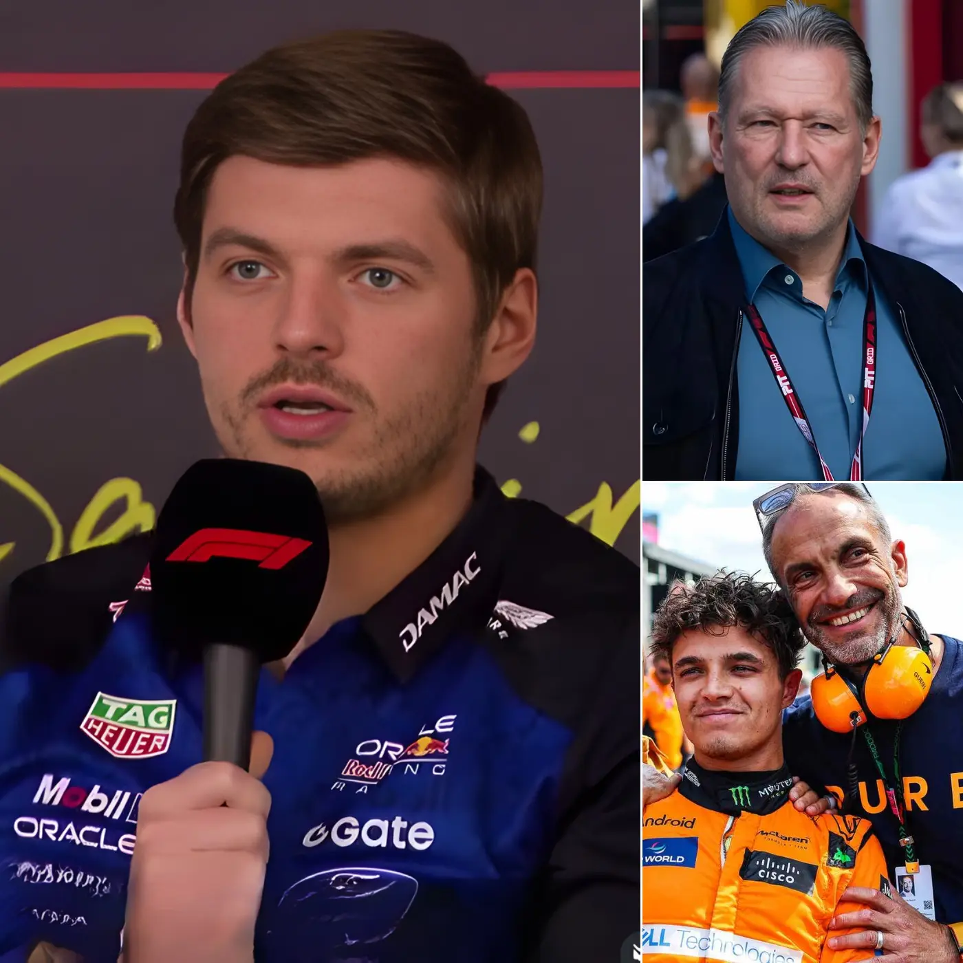 Cover Image for 🔥“I will make Leonardo Norris and his father pay for that stupid act…” — After hearing the insulting remarks about his father, Max Verstappen immediately reacted fiercely with a shocking lawsuit, before ending with a brief 15-word statement that silenced F1👇