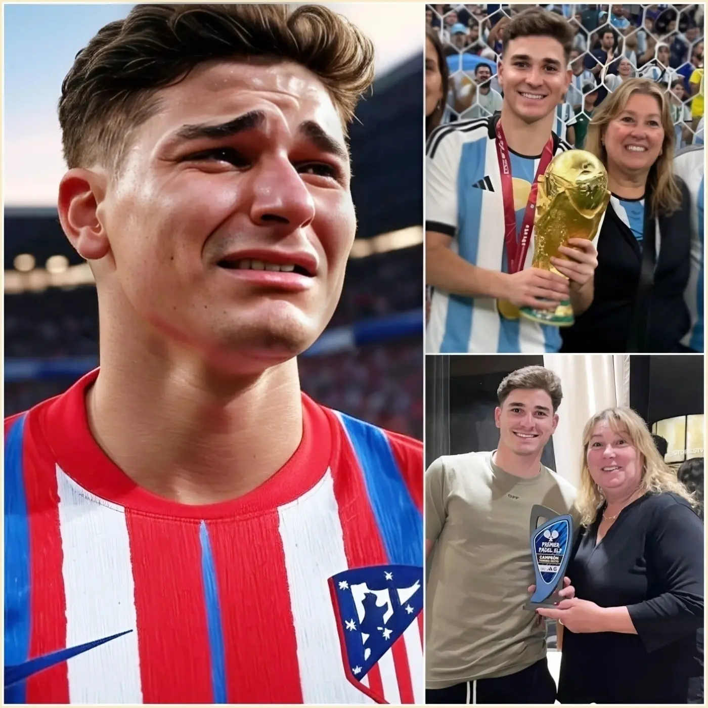 Cover Image for ¡CON EL CORAZÓN ROTO! HACE 30 MINUTOS, el Atlético de Madrid expresó sus condolencias al jugador Julián Álvarez tras recibir la triste noticia sobre su madre, y Julián Álvarez confirmó que…
