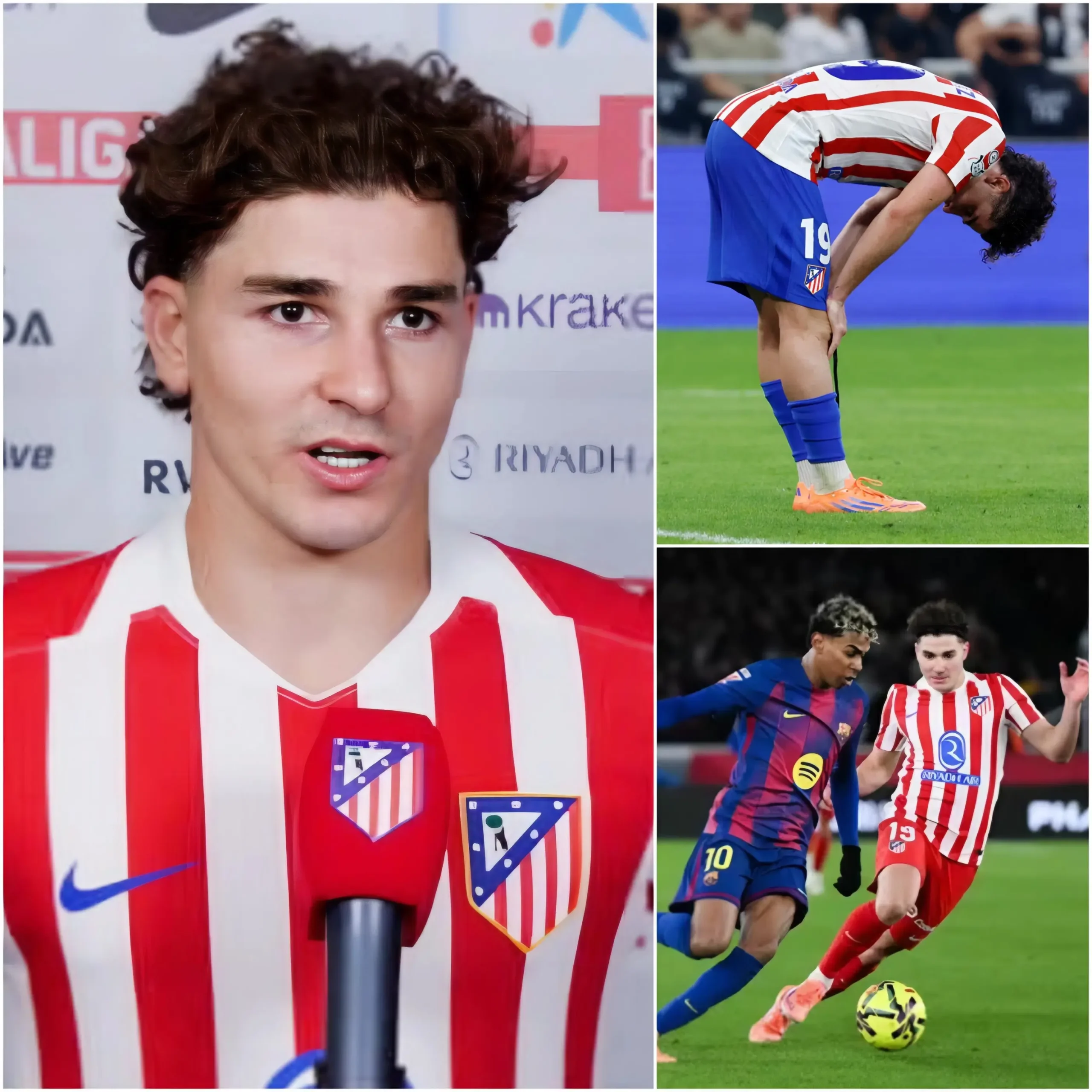 Cover Image for Las emotivas palabras de Julián Álvarez han hecho que millones de aficionados no puedan contener las lágrimas. El delantero expresó un profundo pesar por no poder estar presente en el importante partido contra el Barcelona, al mismo tiempo que reveló el motivo que ha llevado a la opinión pública a pasar de las críticas a la comprensión y la empatía hacia este talentoso atacante.