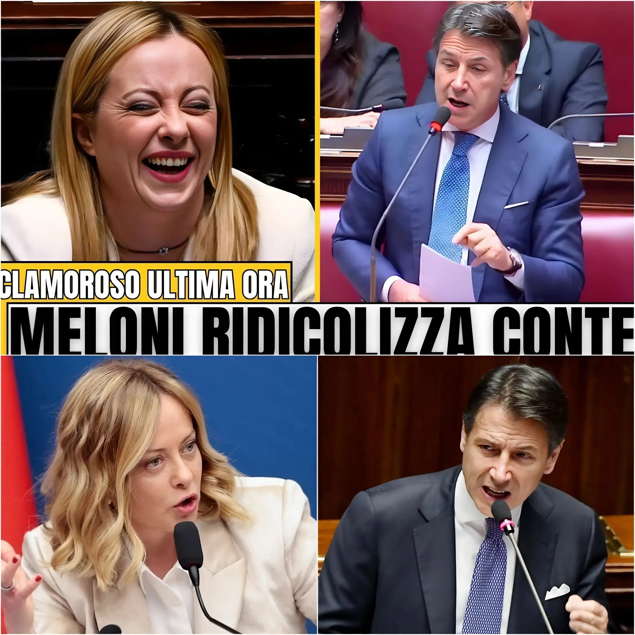 Cover Image for 🚨Asfalto rovente a Montecitorio! Il confronto tra Giorgia Meloni e Giuseppe Conte ha infiammato l’Aula. Il leader del M5S ha tentato l’affondo su sanità e spese militari, ma la replica della Premier ha raggelato l’emiciclo. Dati e carte alla mano, Meloni ha riportato alla memoria di Conte i miliardi destinati agli armamenti durante i suoi esecutivi e il conto salato lasciato dal Superbonus. “Non prendiamo lezioni di coerenza da chi cambia posizione in base alla poltrona che occupa”. Un richiamo netto alla realtà che ha zittito l’opposizione. Scopri tutti i passaggi dello scontro nell’articolo completo al primo commento 👇