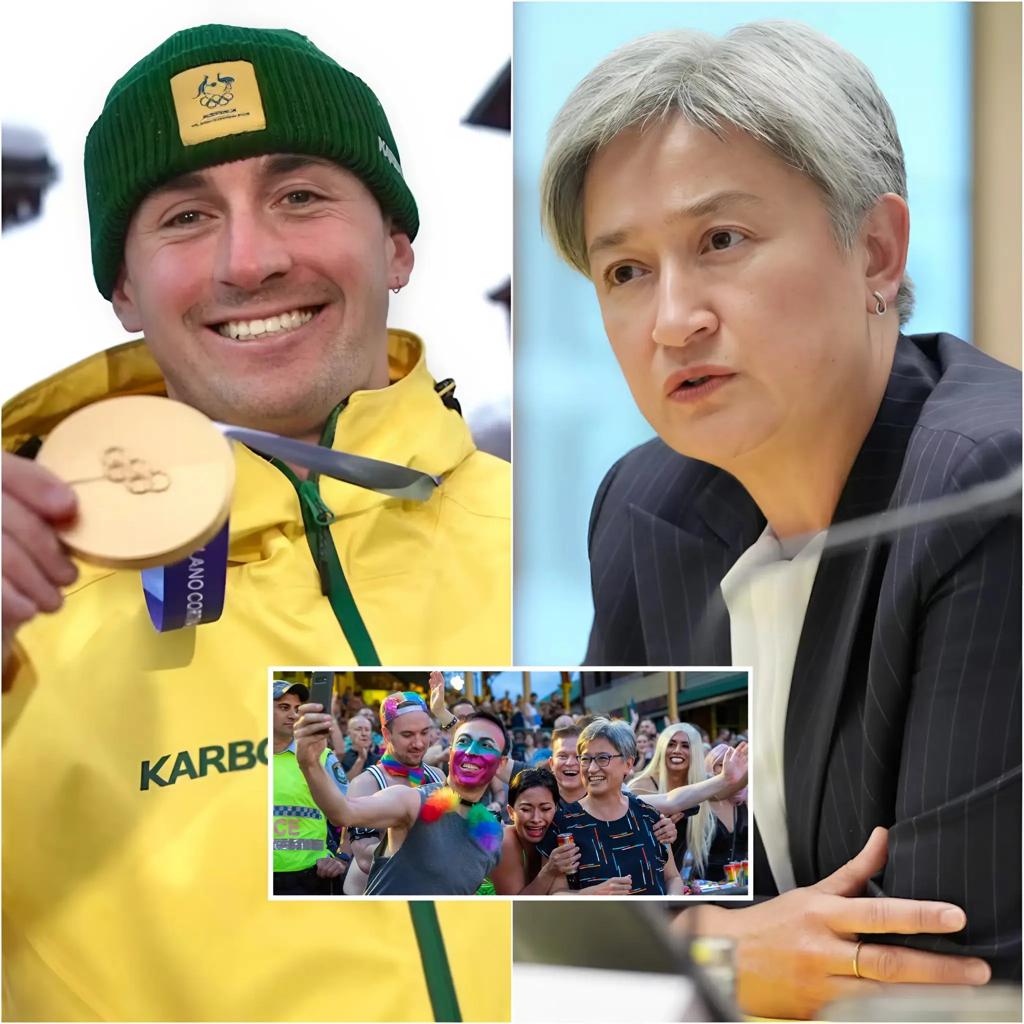 Cover Image for 🚨 “SIT DOWN, BARBIE!” Australian champion skier Cooper Woods-Topalovic, who just brought home a national title, was suddenly interrupted during a live television program when Penny Wong publicly called him a “TRAITOR” for refusing to join the LGBTQ+ awareness campaign promoted by her Labor Party organization, while instead supporting the One Nation party. Moments later, as Wong tried to escalate the conflict, she received a sharp, icy response from the skier — strong enough to silence the entire studio, and she visibly recoiled in her seat. The studio audience then erupted in applause — not in defense of Wong, but in support of Woods-Topalovic, who, with just ten words, turned a heated argument into a powerful lesson in composure, respect, and self-control under intense political and media pressure.