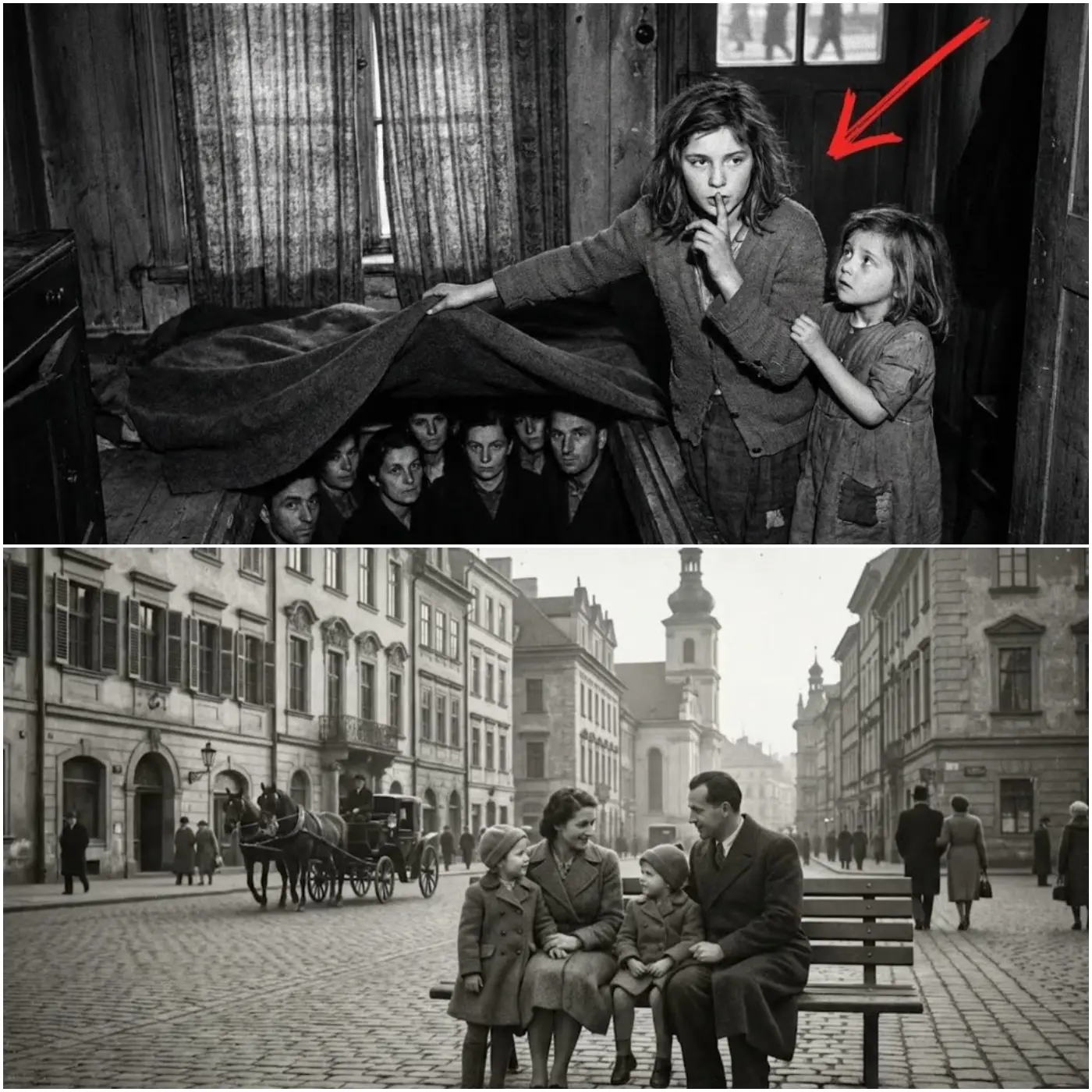 Cover Image for النازيون لم يعلموا أن أختين تبلغان من العمر 16 و7 سنوات كانتا تخفيان 13 يهوديًا في منزلهما لسنوات