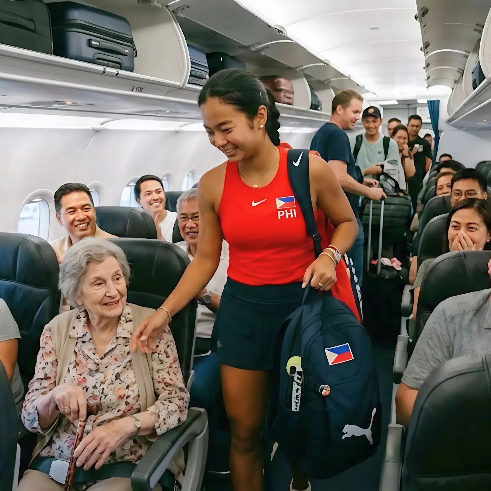 Cover Image for 🚨 BREAKING: The tennis world is buzzing after rising star Alexandra Eala stunned passengers on a commercial flight with an unexpected act of kindness. According to multiple witnesses, just moments before takeoff, she quietly gave up her first-class seat to an elderly traveler who appeared to be struggling — but that was only the beginning.What Alexandra Eala reportedly did next, away from cameras and without seeking any recognition, deeply moved the entire cabin, leaving passengers in tears and flight attendants speechless…