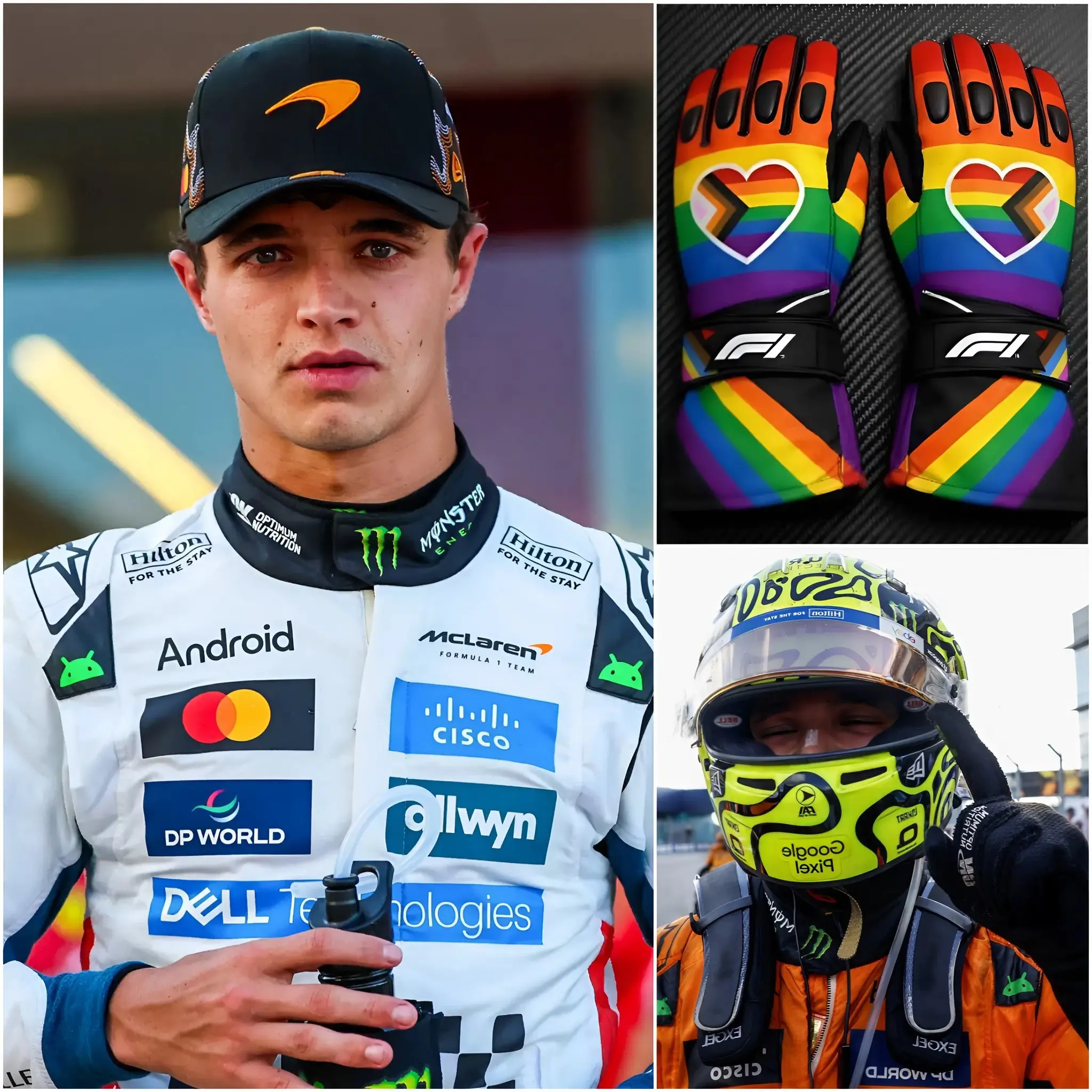 Cover Image for 💥 SHOCKING NEWS IN FORMULA 1: Recent reports indicate that Lando Norris has decided not to wear the rainbow armband symbolizing support for the LGBT community during the 2026 Formula 1 season. The British driver justified his stance by stating, “F1 must prioritize racing, competition, and winning, not become a platform for political or ideological messages.” The statement immediately spread worldwide, sparking intense international debate and placing Norris, the FIA, and McLaren before an urgent and highly delicate decision. Reactions have been deeply divided, shaking the global fan community — from English-speaking audiences to LGBTQ+ groups and organizations around the world.