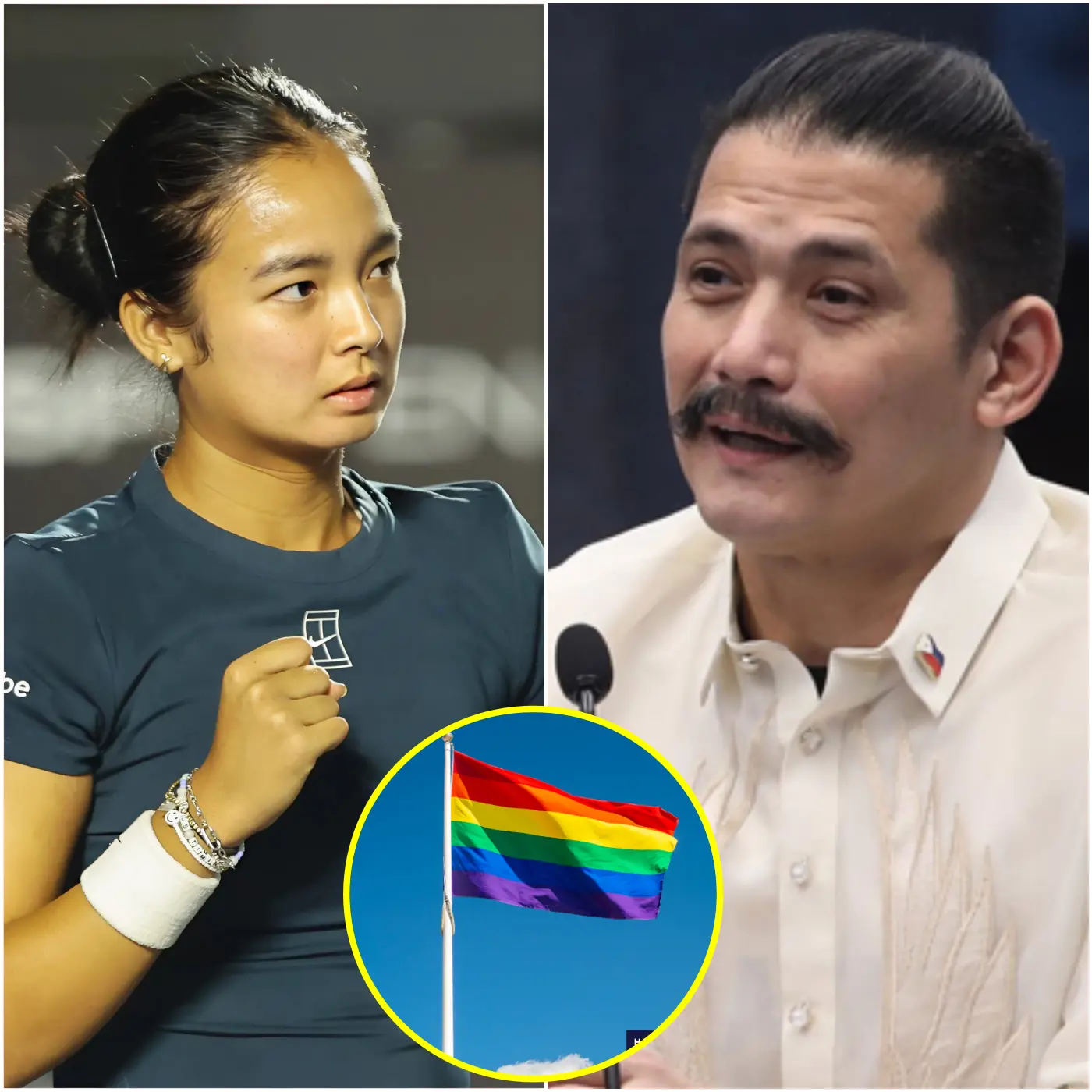 Cover Image for 🔥 “SIT DOWN, BARBIE!” Alexandra Eala left Senator Robin Padilla speechless during a live discussion after he called her a “TRAITOR” for refusing to take part in a political campaign linked to his foundation. Moments later, when Padilla tried to push back on her response, the young Filipino tennis star delivered a calm but firm reply that stunned the entire studio and forced the conversation to a halt. The audience erupted in applause—not in support of the senator, but for Alexandra Eala, who with just a few carefully chosen words managed to turn a heated debate into a powerful moment of composure and confidence.