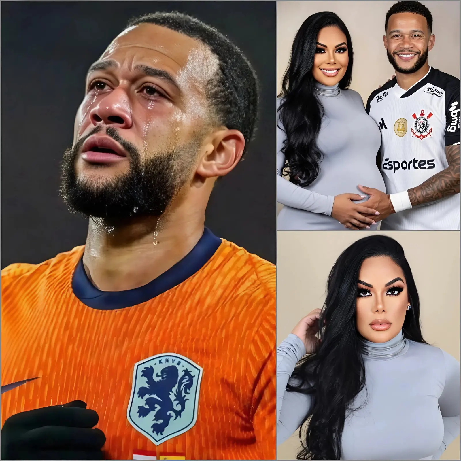 Cover Image for 😞 Hartverscheurend: Dochter van Memphis Depay en Lary Simões niet overleefd voor de geboorte – Het geheim achter de korte liefdesdrama!!👇👇