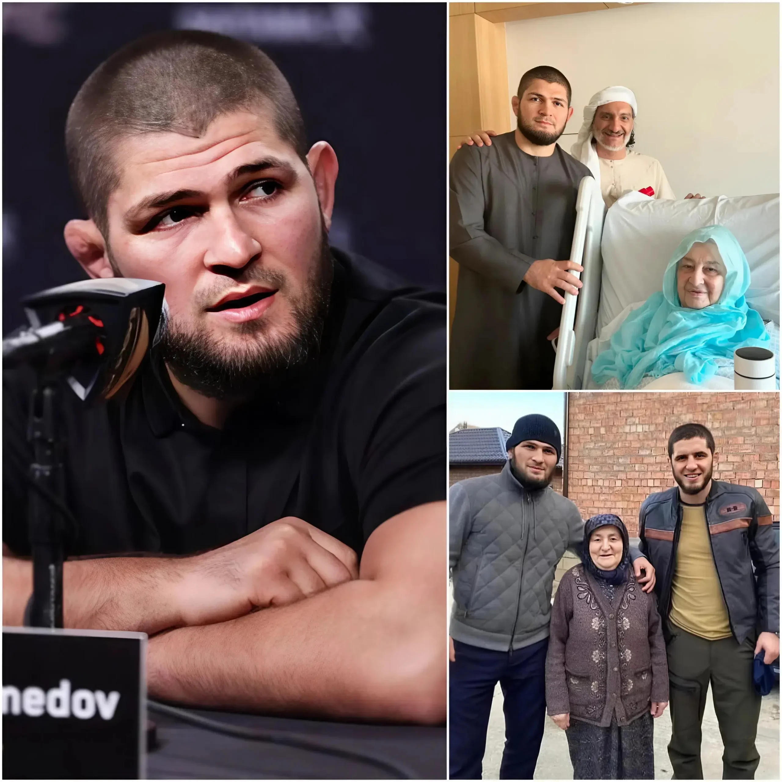 Cover Image for 💔 “Sin ella… no existiría”. Toda la sala quedó en silencio cuando Khabib Nurmagomedov rompió a llorar durante la conferencia de prensa posterior a la pelea. En ese momento, ya no era el campeón invicto de MMA, sino un hijo agradecido que honraba a la madre que lo apoyó en sus sueños, ayudándolo a superar la pobreza, la duda y el dolor. 🕊️ Las cámaras dejaron de disparar. Los periodistas parecieron olvidar cómo respirar. Durante dos largos minutos, la sala permaneció en silencio absoluto. En ese silencio, Khabib demostró lo que significa la verdadera grandeza: no cinturones ni victorias, sino amor. Incluso los corazones más fuertes tienen momentos en los que se abren al romperse.
