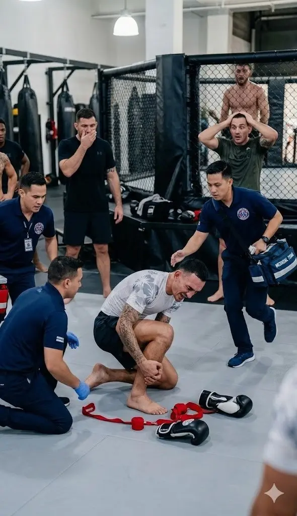 Cover Image for Concern swept through the training center when teammates and medical staff saw Max Holloway suddenly clutch his leg and step away from a recent session. Medics rushed to his side as everyone nearby fell silent, the mood instantly shifting to tension and worry. We’ve since learned the troubling news that Holloway is battling a persistent calf injury, casting serious doubt over his potential appearance at UFC 326 this weekend. We send him and his family our heartfelt support and best wishes for strength and a full recovery as he works to be ready for the fight ahead.