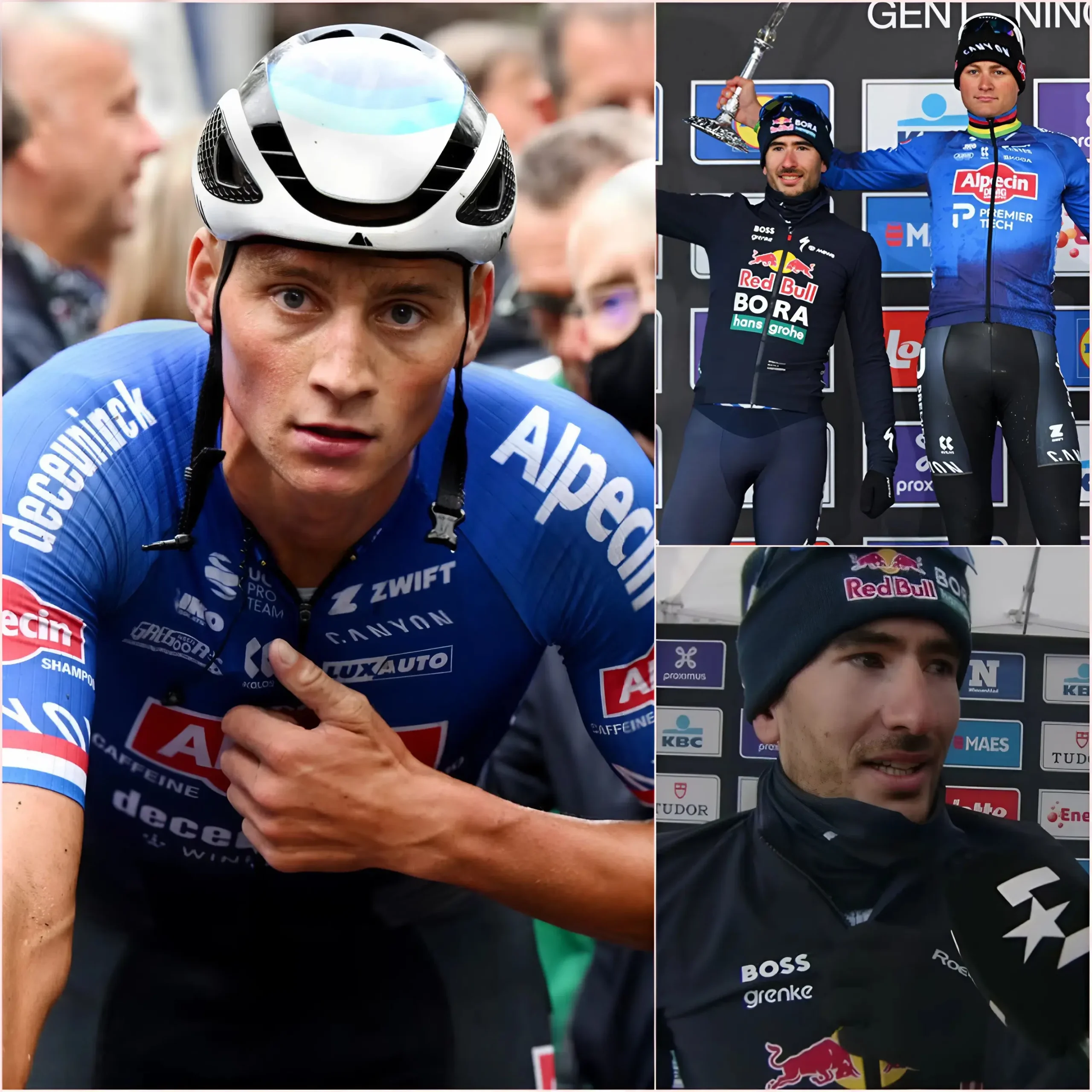 Cover Image for “You don’t deserve to be here!” – Mathieu van der Poel roared at Tim van Dijke after crossing the finish line. The cameras captured the moment MVDP ignored their rival with a look of utter contempt on the podium. The shock erupted when Mathieu revealed a “dark secret” about Van Dijke deliberately sabotaging the leading group for personal gain. A 30-second audio recording from the team’s radio was leaked, exposing the whole truth and putting Van Dijke’s reputation on the brink of ruin… 🚨🔥