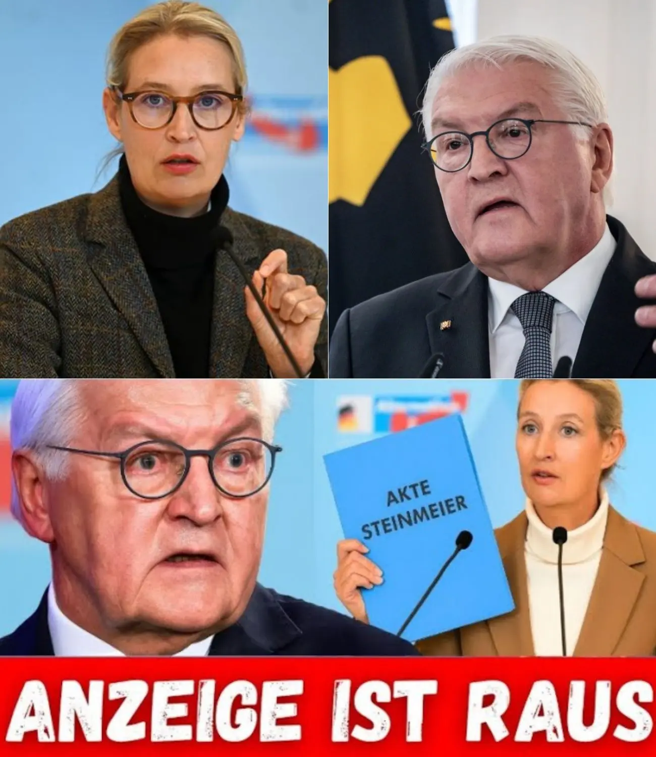 Cover Image for POLITISCHER SUPER-GAU! 💥 ALICE WEIDEL ENTHÜLLT DEN DRECKS-DEAL VON SCHWARZ-ROT – AMPEL 2.0, SCHULDEN-EXPLOSION, INDUSTRIE-FLucht UND STEINMEIERS AFd-VERBOT-PLAN! (Die ganze Story im Kommentar 👇👇👇)