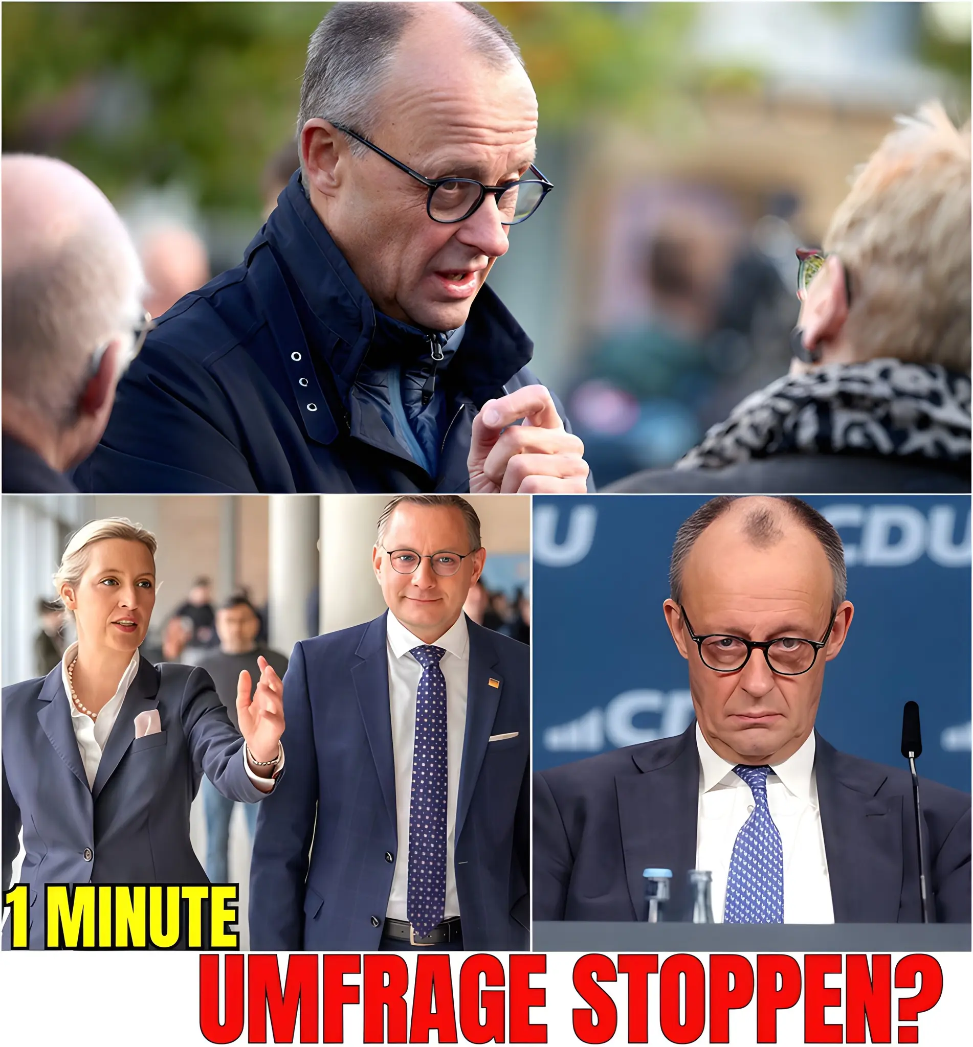 Cover Image for Politisches Erdbeben in Berlin: Neue Umfrage sieht Alternative für Deutschland bei sensationellen 43 Prozent – Friedrich Merz kämpft hinter den Kulissen gegen die Veröffentlichung der brisanten Zahlen!