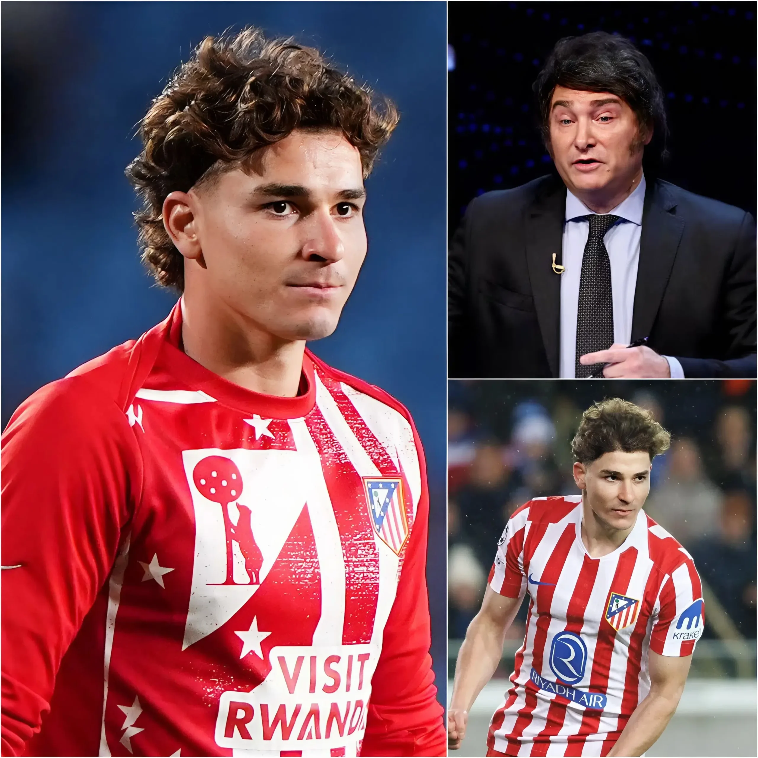 Cover Image for “Soy futbolista, no estoy obligado a cumplir con sus demandas políticas personales.” Julián Álvarez hizo una declaración firme y desafiante contra Javier Milei. Anteriormente, se informó que Milei había pedido a Álvarez que permitiera el uso de su imagen para apoyar actividades relacionadas con el apoyo al colectivo LGBT durante próximos partidos importantes o en grandes eventos futbolísticos,