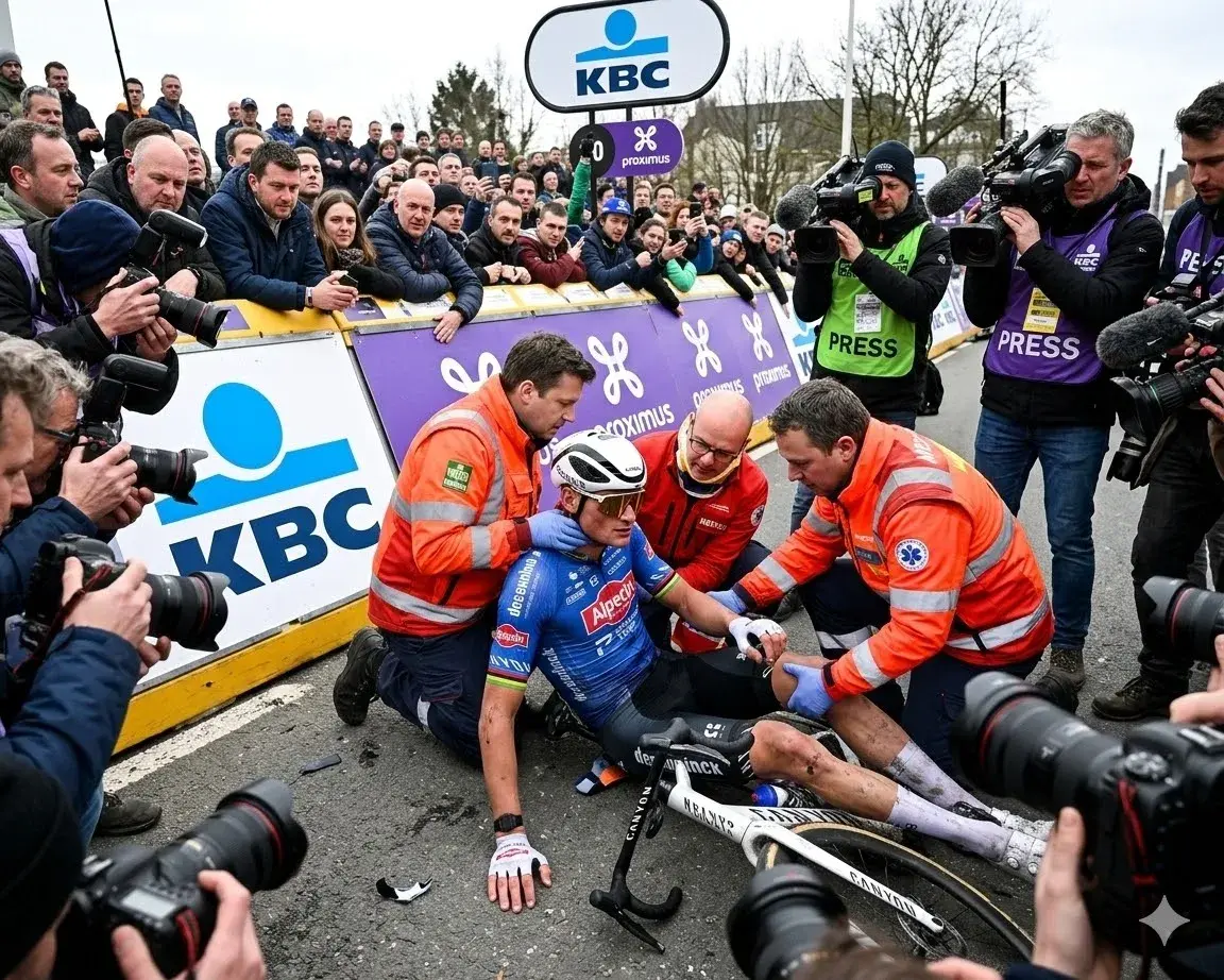 Cover Image for SHOCKING NEWS: An anonymous member of Mathieu van der Poel’s team claims the bloody training session was not an accident. Shocking images, a terrible medical diagnosis, and mystery surrounding a disturbing truth.