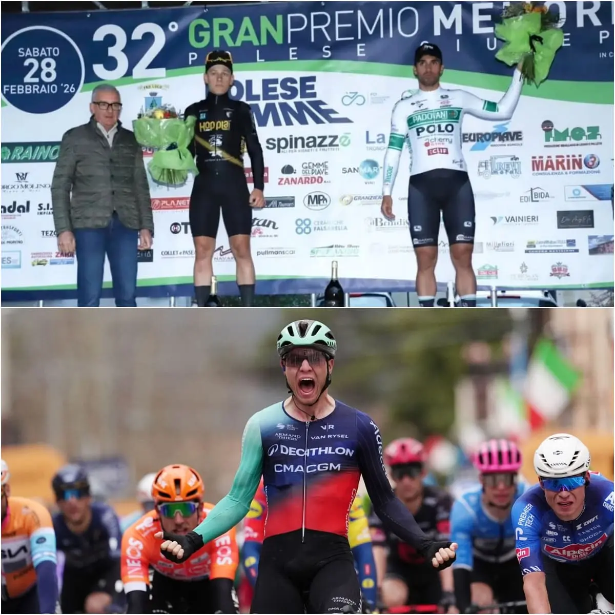 Cover Image for CYCLING WORLD IN UPROAR! Italian Hero Filippo D’Aiuto ROBBED of 60km Solo Glory Minutes After Finish Line – Illegal Brake Lever Ruling Exposed as “Deliberate Sabotage” by Rivals? The Rider’s Furious Tirade: “I Was Set Up! This Is a Conspiracy!”