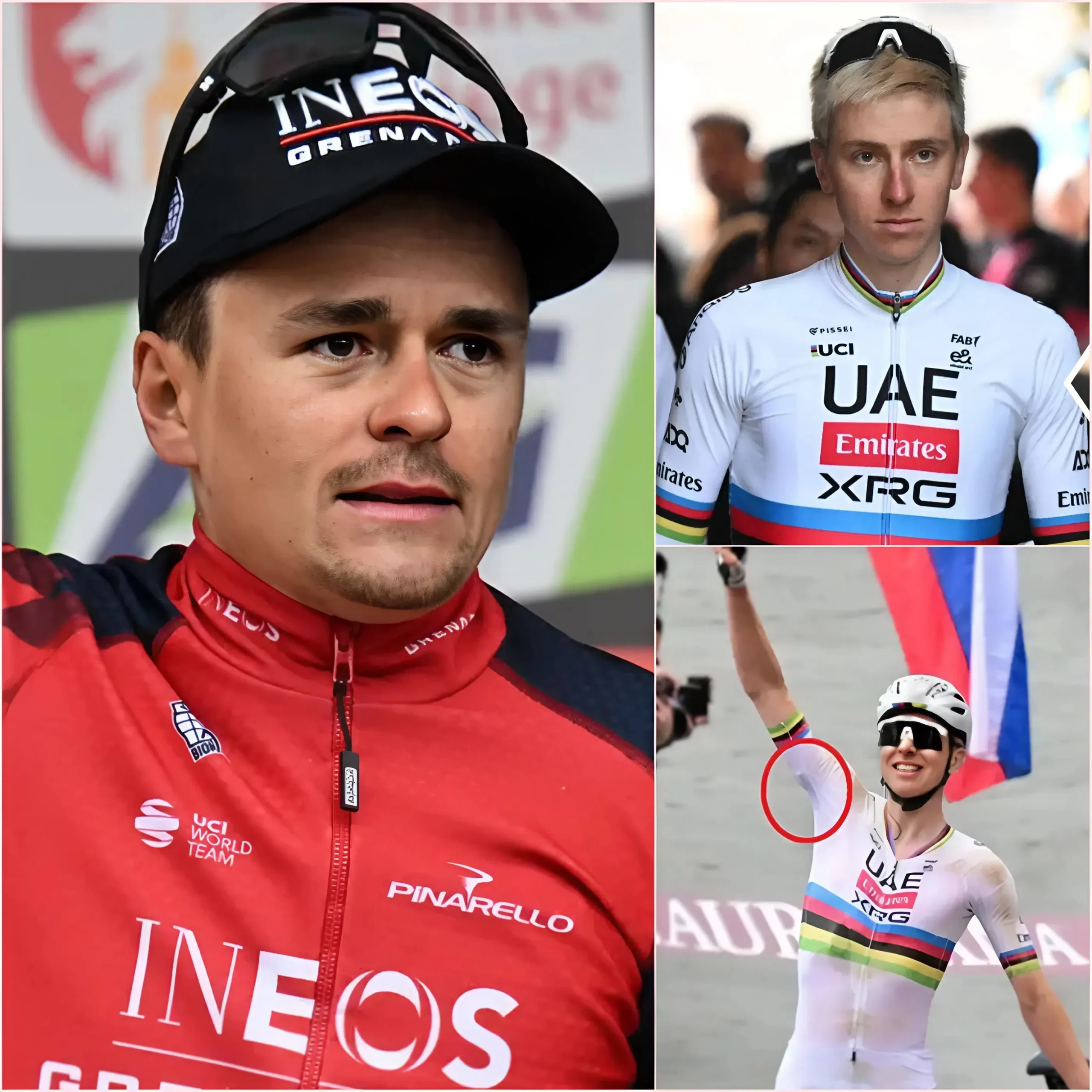 Cover Image for 😢 Strade Bianche Shock: Tadej Pogačar Explodes in Fury and Smashes His GPS in Front of Journalists to Prove His Innocence! As stunned fans watched the dramatic moment unfold, Tom Pidcock delivered a cryptic remark about “the most sophisticated way to make evidence disappear,” fueling a growing mystery.