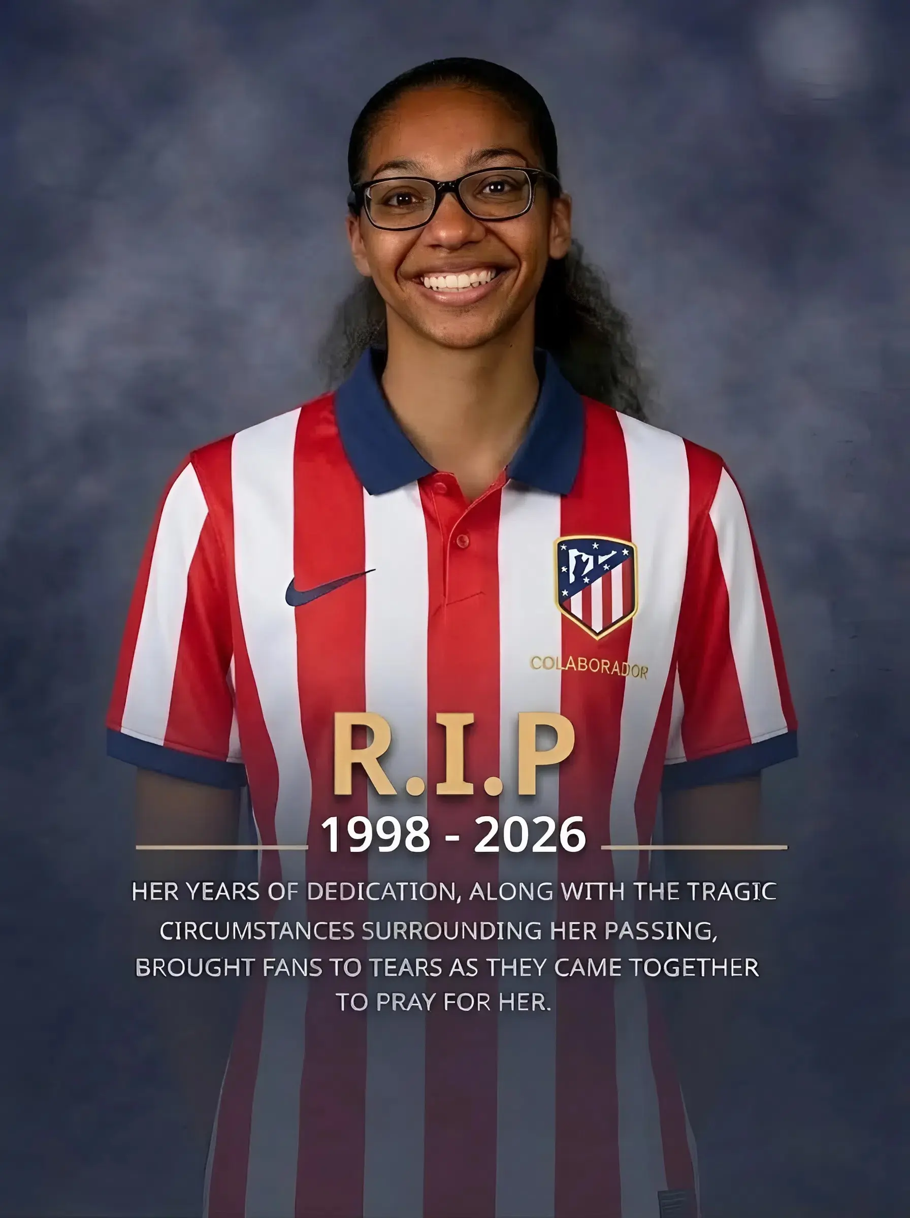 Cover Image for 🕊️ Una colaboradora de larga trayectoria del Atlético de Madrid, que sirvió a la comunidad de aficionados durante muchos años, ha fallecido trágicamente a los 27 años tras una dolorosa disputa familiar, dejando atrás a un hijo de apenas tres años.