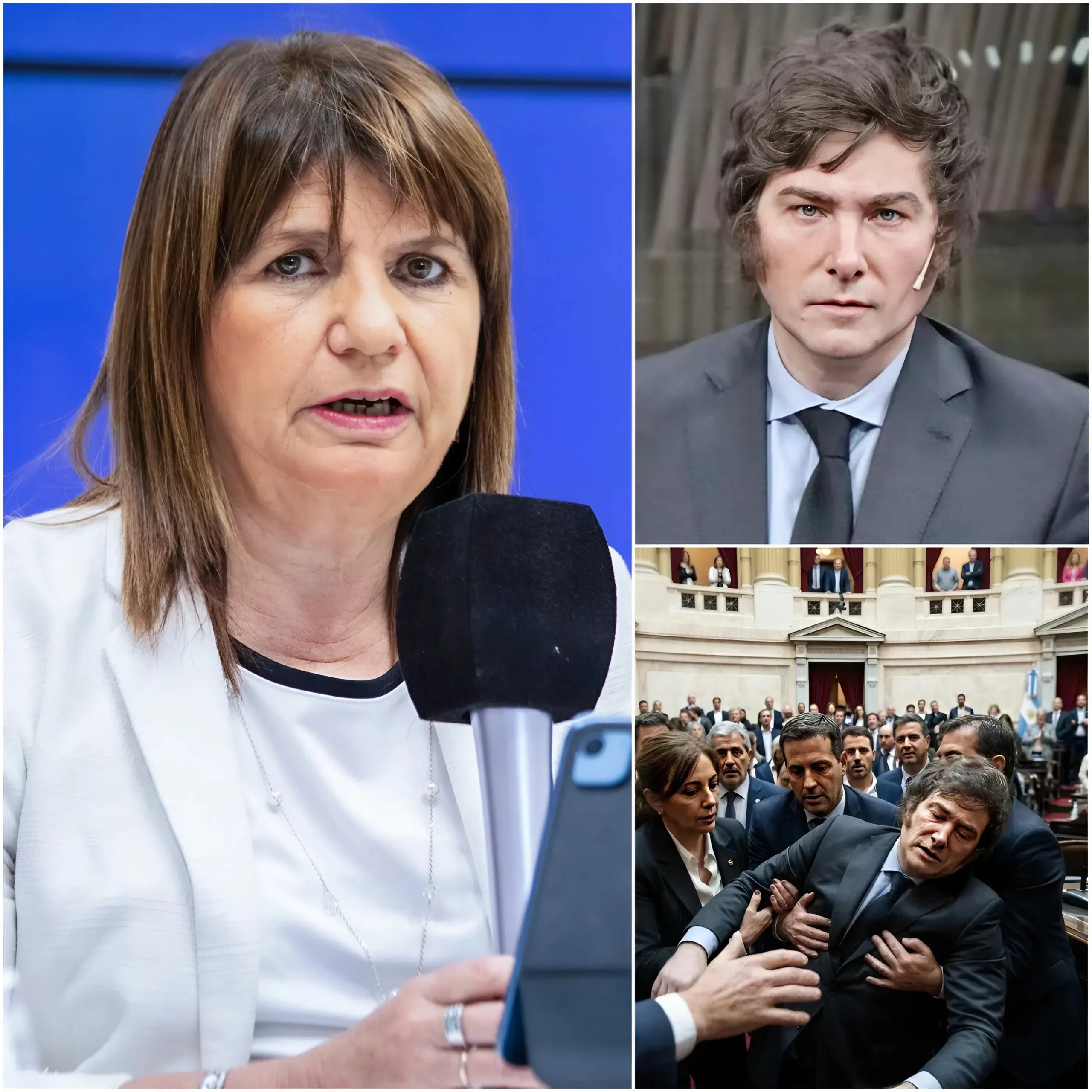 Cover Image for “¡NO ES DIGNO DE SER PRESIDENTE DE NUESTRO PAÍS!” Patricia Bullrich lanzó una dura acusación contra el presidente argentino Javier Milei durante un tenso debate sobre el gasto público.