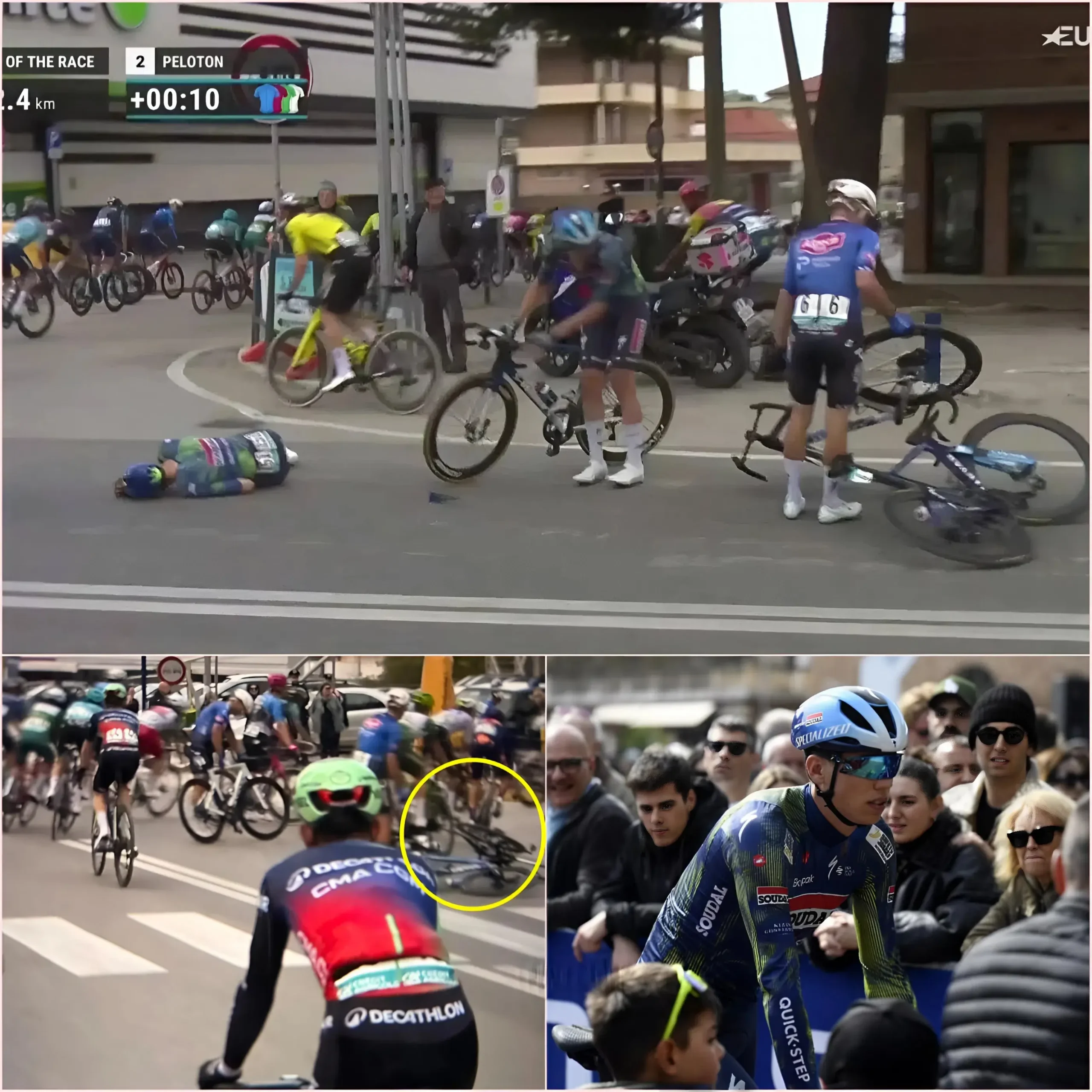 Cover Image for Just minutes after a dramatic crash in the final 2 km of Tirreno-Adriatico, concern spread across the cycling world. Paul Magnier was left injured while Jasper Philipsen lost a near-certain victory. As Magnier’s mother pleaded online for her son not to quit, reports of a strange oil slick triggered a police probe. 🚨